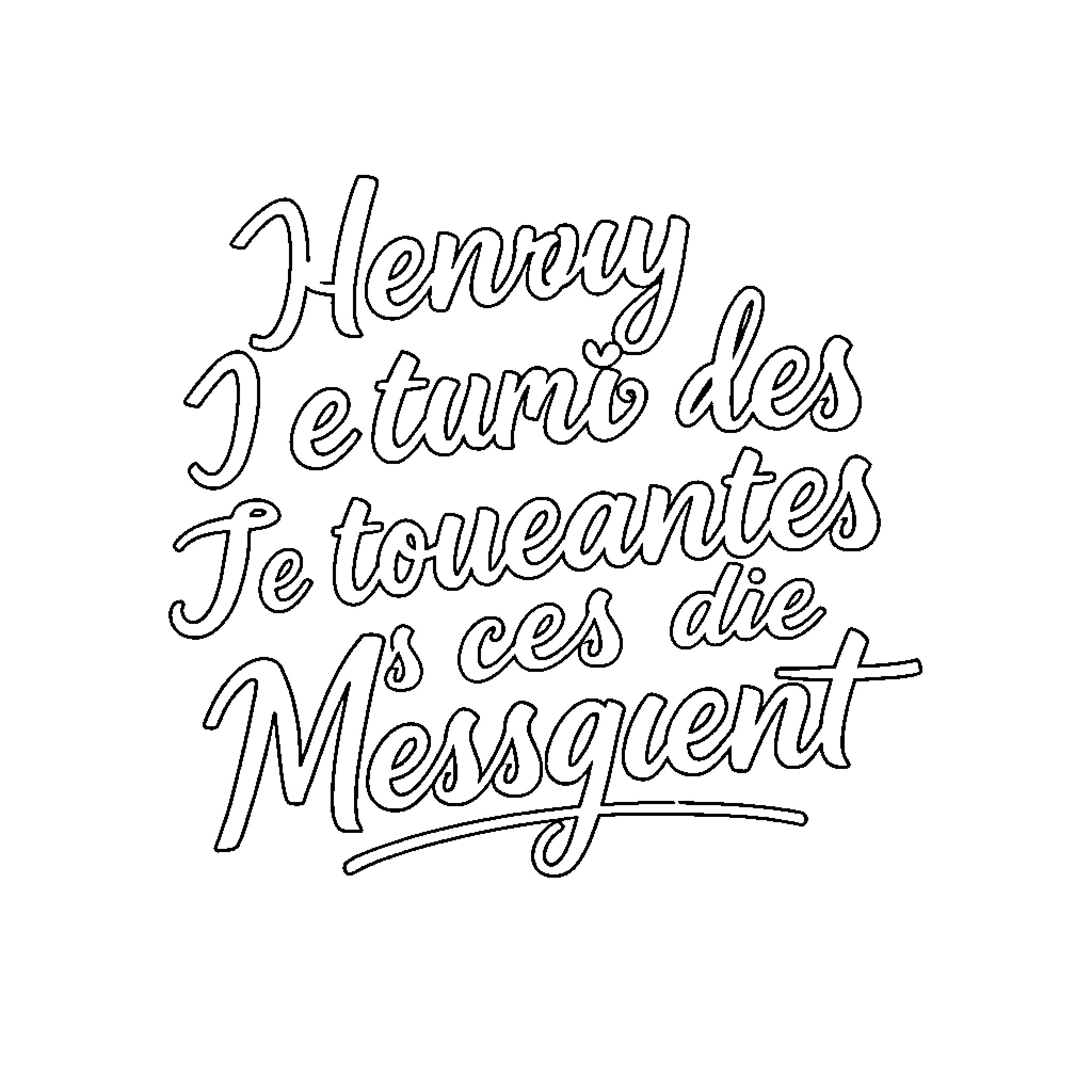 Notebook with handwritten French text Coloring Page (free black-and-white line drawing printable PDF for all, from beginners to advanced learners, including children, teens, adults, and seniors)