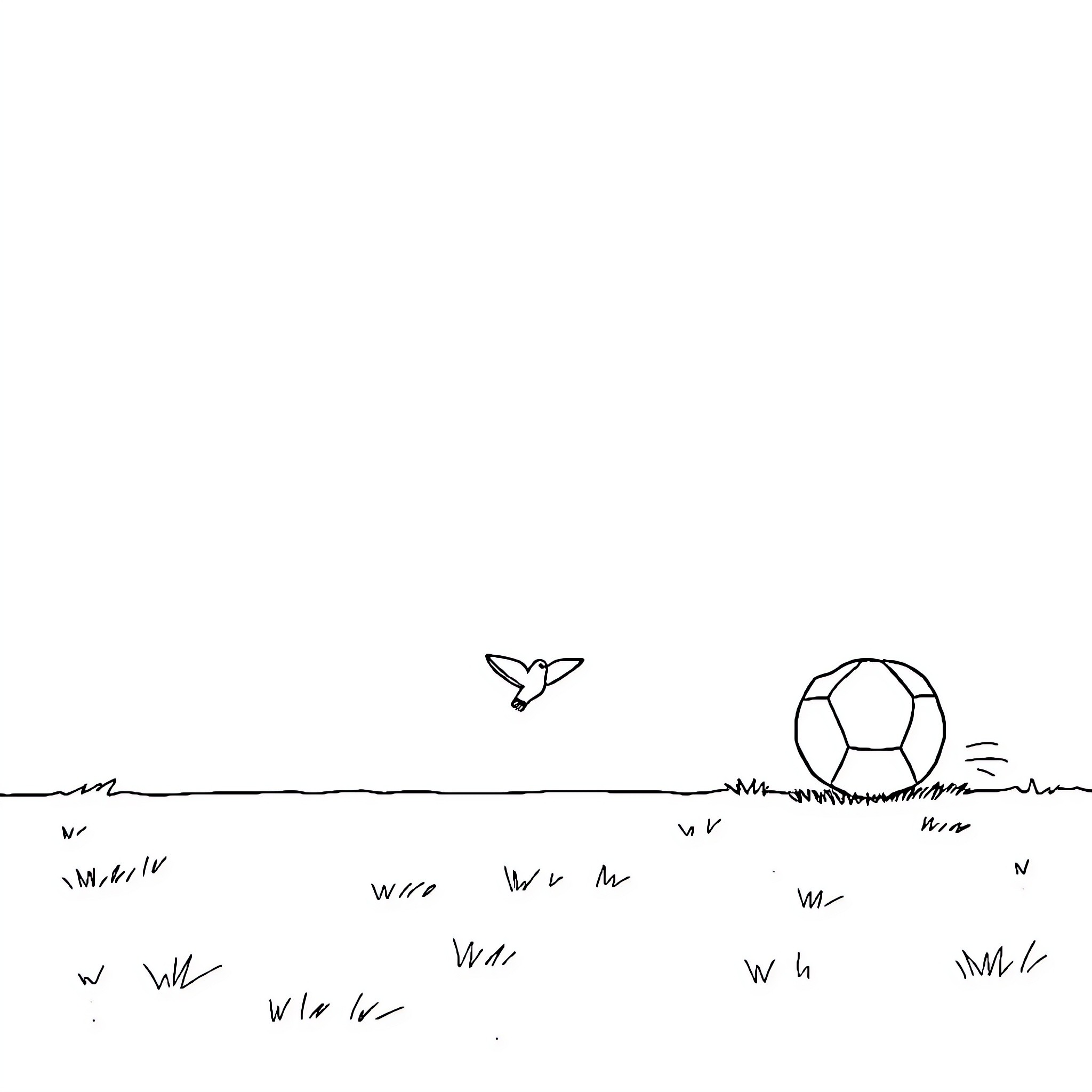 Football players in animated field scene Coloring Page (free black-and-white line drawing printable PDF for all, from beginners to advanced learners, including children, teens, adults, and seniors)