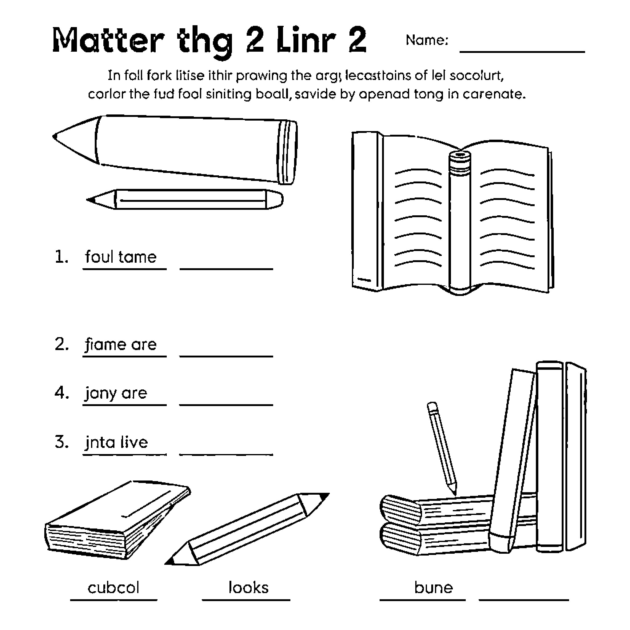 Classroom Objects and School Supplies Coloring Page (free black-and-white line drawing printable PDF for all, from beginners to advanced learners, including children, teens, adults, and seniors)