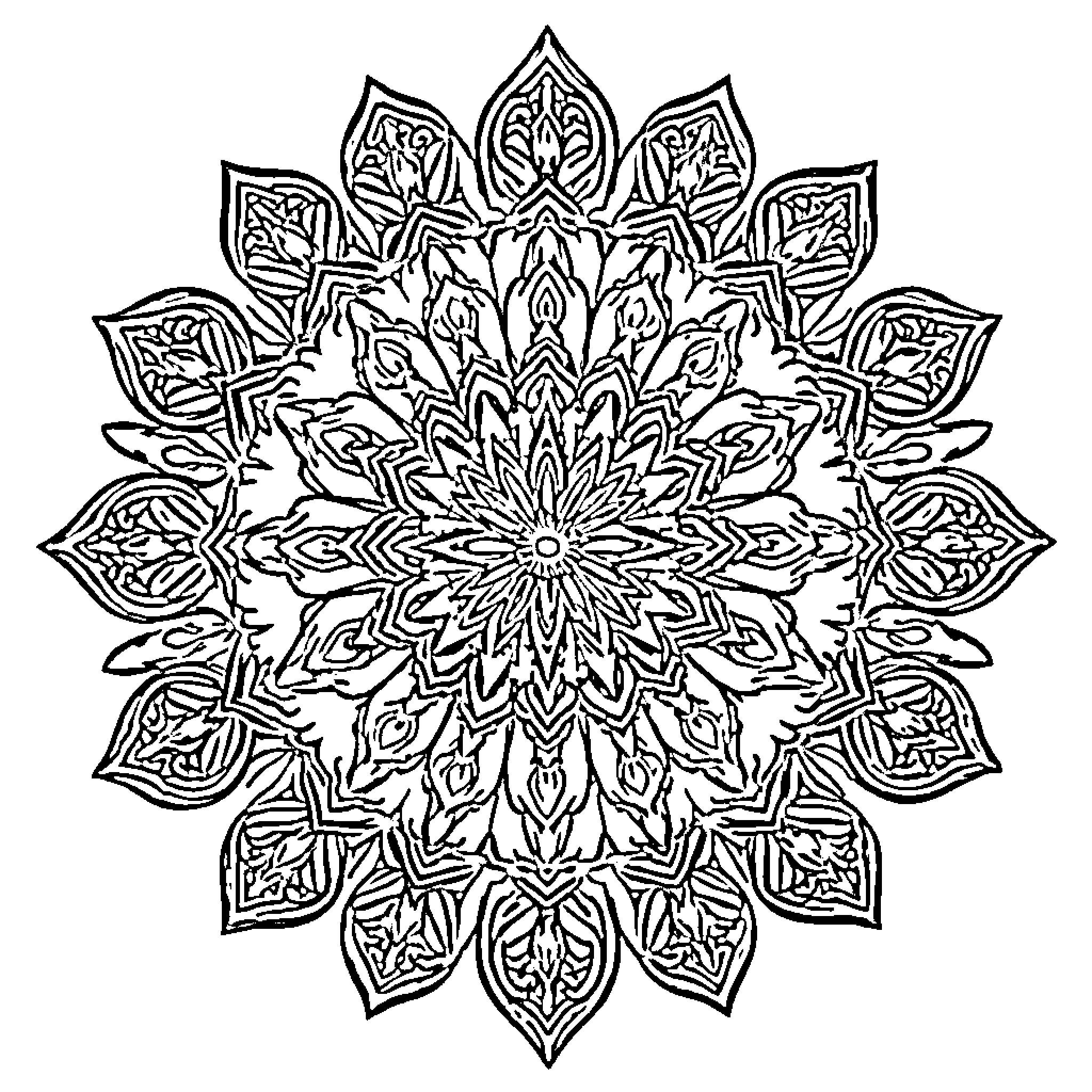 Alcohol-themed abstract mandala design Coloring Page (free black-and-white line drawing printable PDF for all, from beginners to advanced learners, including children, teens, adults, and seniors)