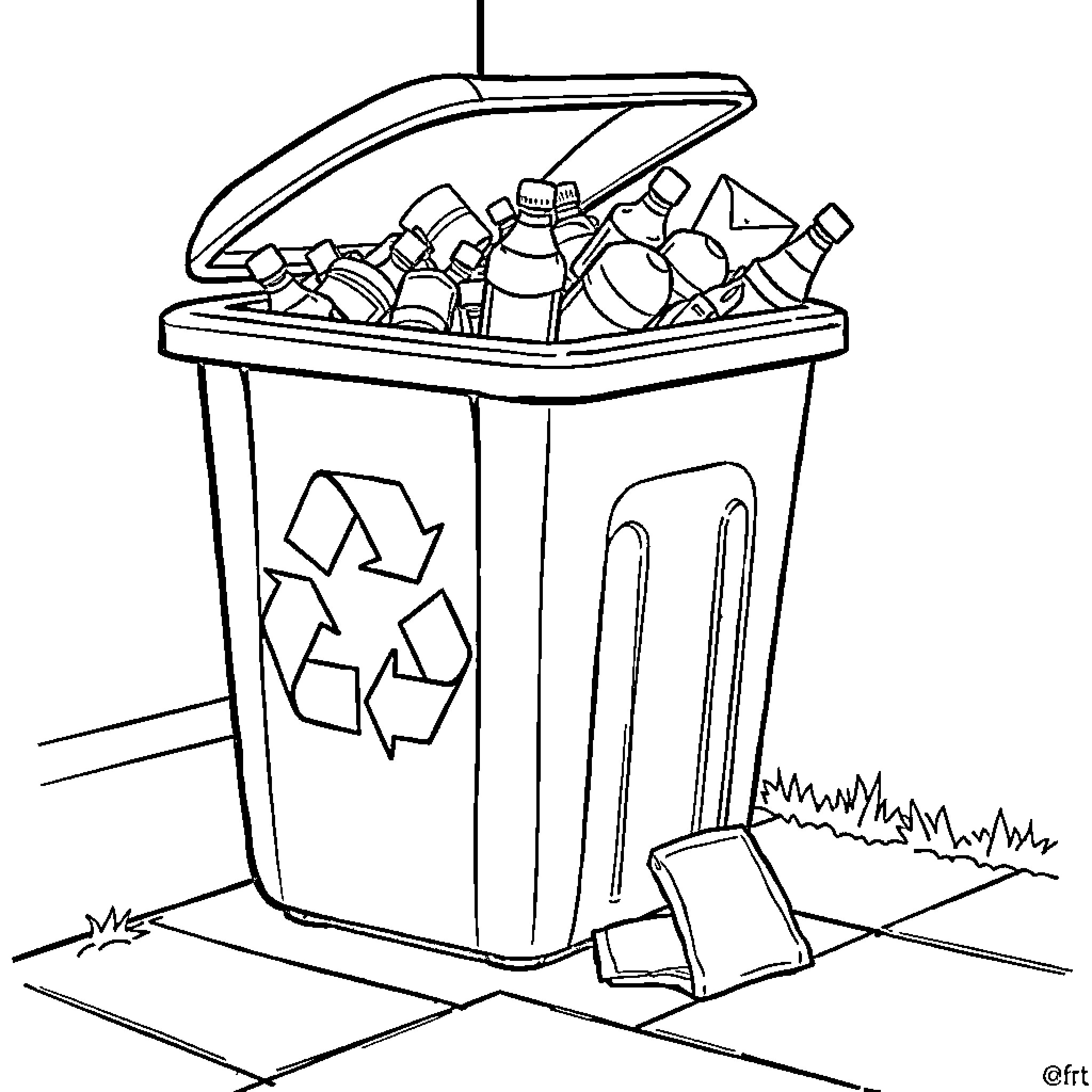 Best Recycling Bin Coloring Pages (Free Printable PDF)