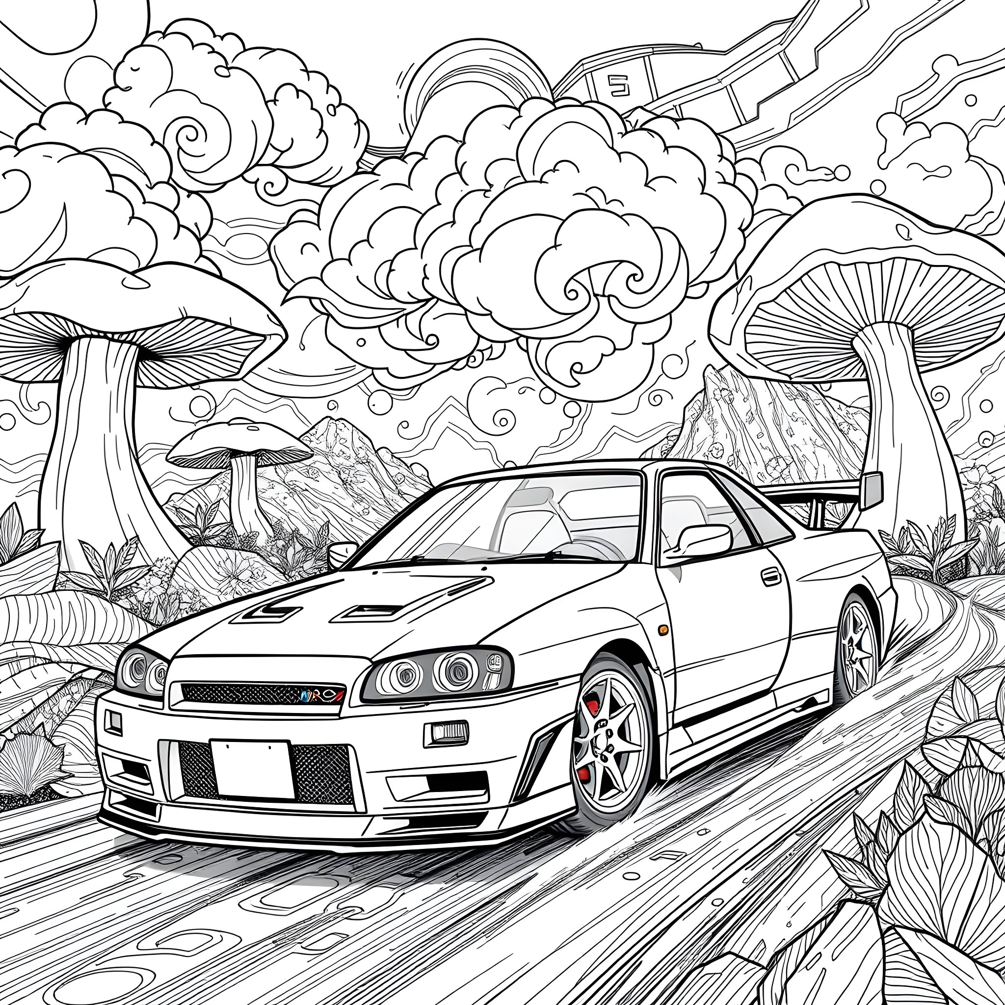 40 Best Nissan Skyline Coloring Pages (Free Printable PDFs)