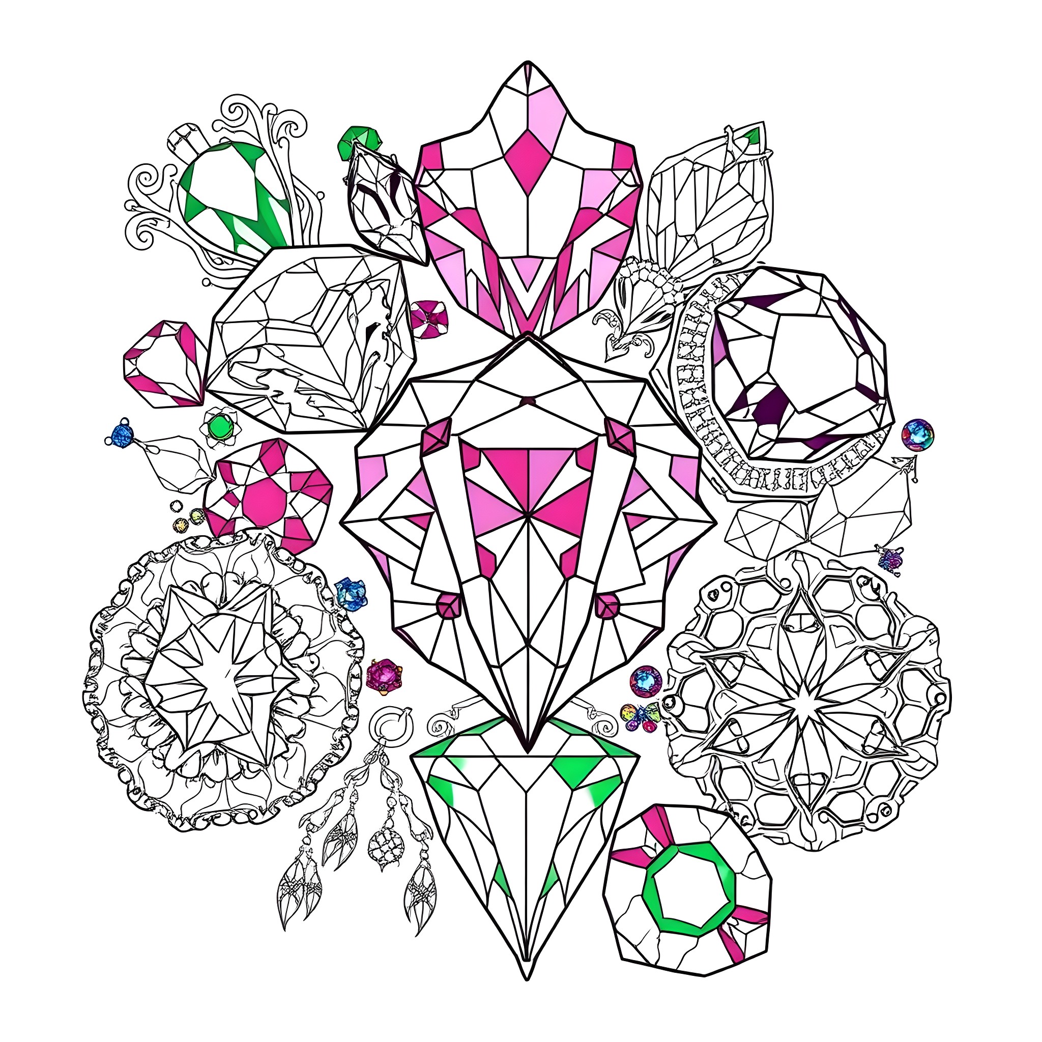 98 Best Gemstone Coloring Pages (Free Printable PDFs)