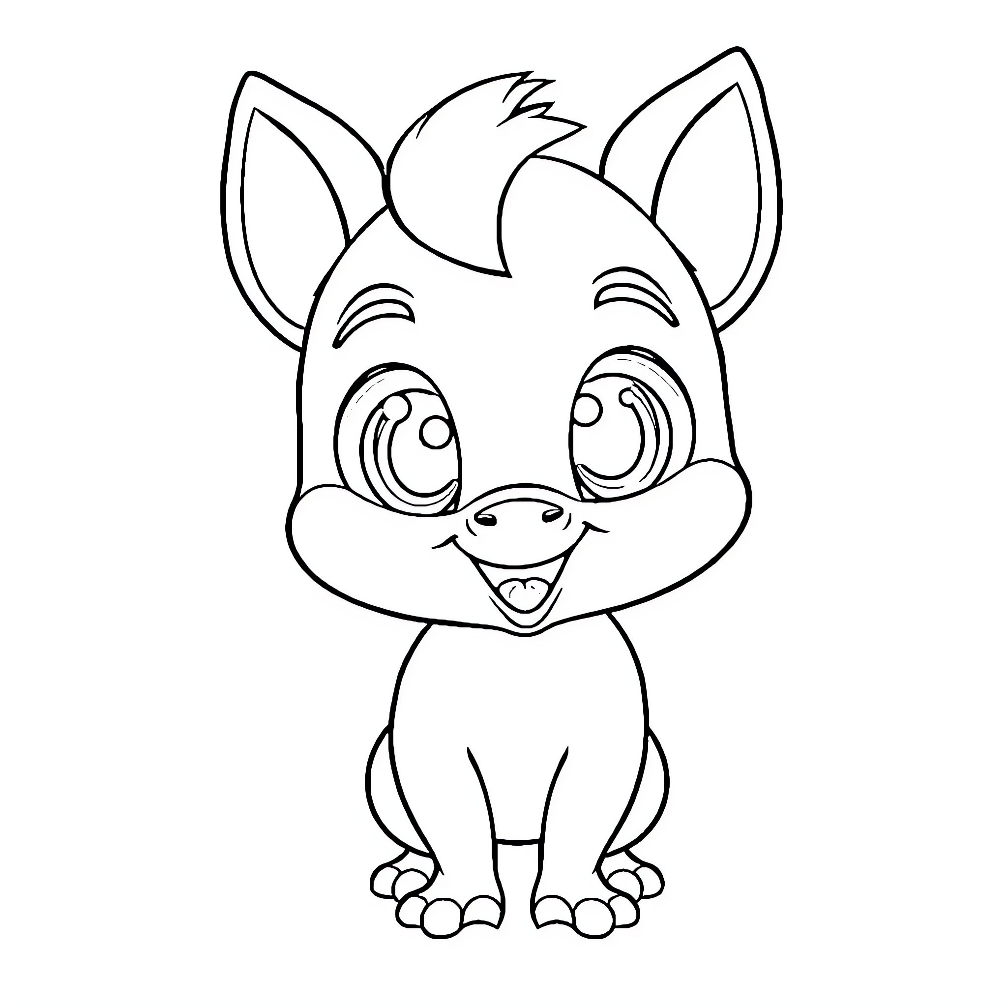 Goat with adorable expression Coloring Page (free black-and-white line drawing printable PDF for all, from beginners to advanced learners, including children, teens, adults, and seniors)