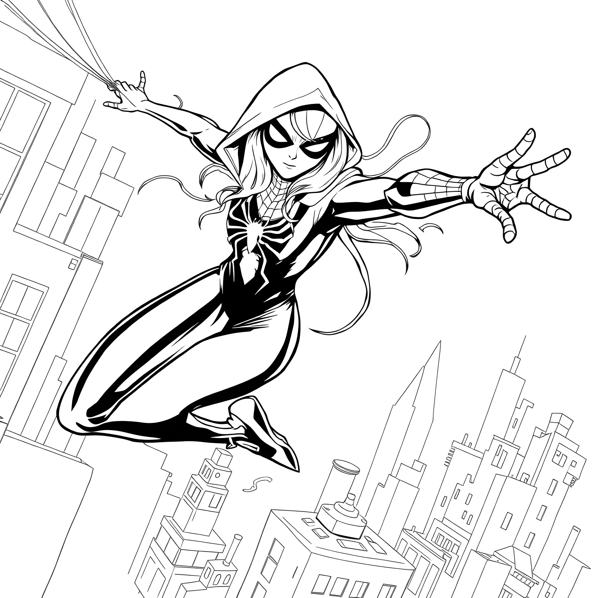 Spider Gwen Coloring Pages Pdf