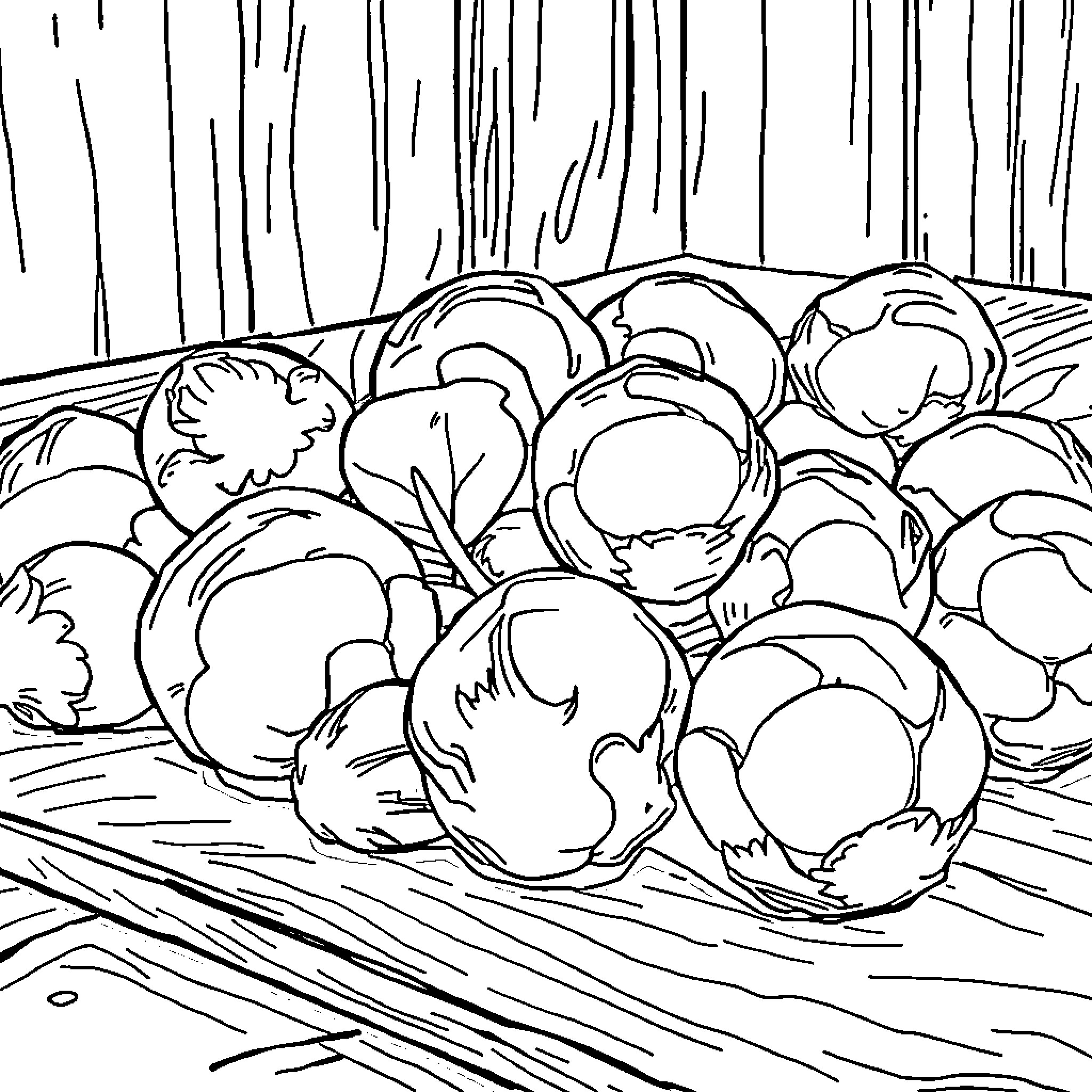 Manga-style Hatching Chicks in Nest Coloring Page (free black-and-white line drawing printable PDF for all, from beginners to advanced learners, including children, teens, adults, and seniors)