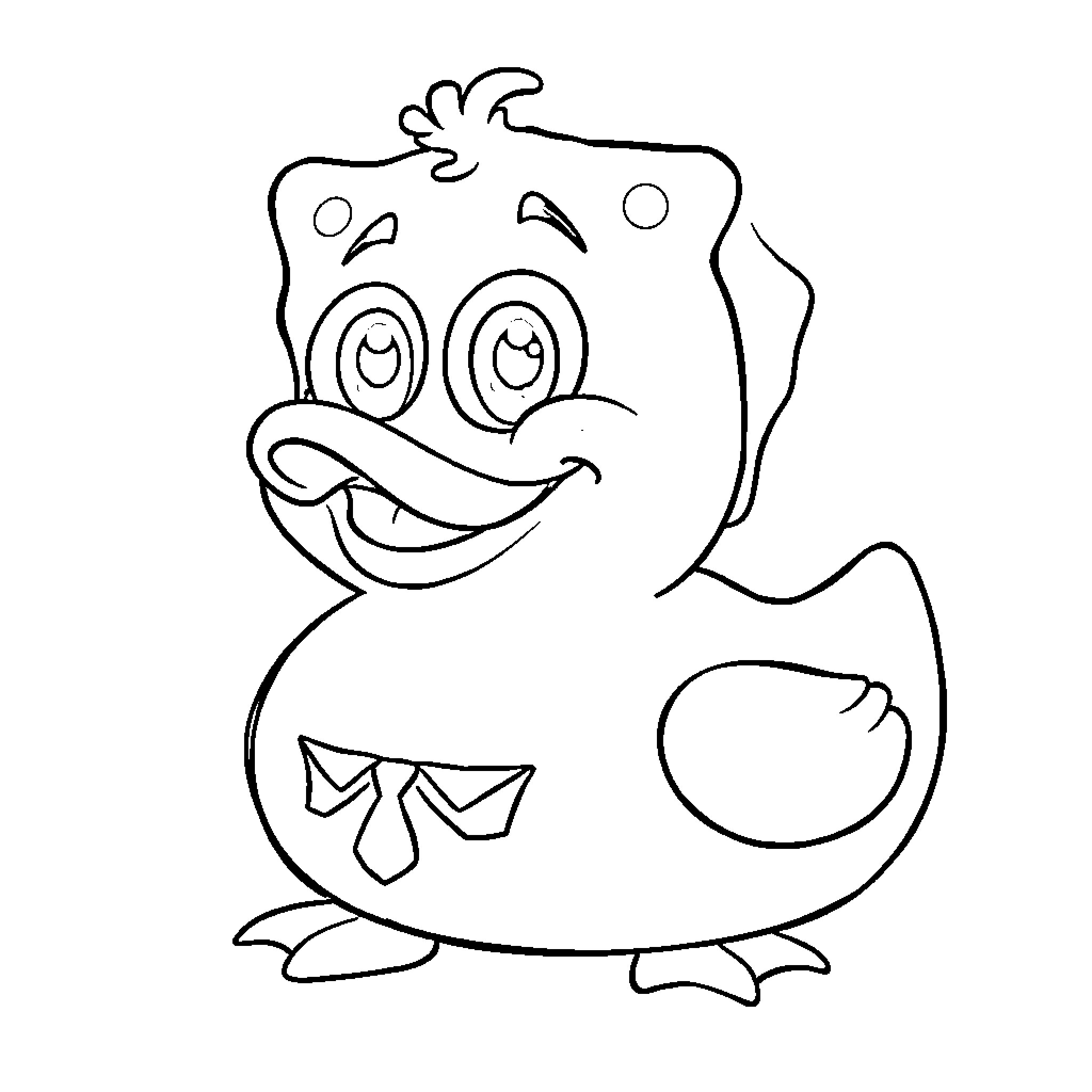 Spongebob character in a simple outline style Coloring Page (free black-and-white line drawing printable PDF for all, from beginners to advanced learners, including children, teens, adults, and seniors)