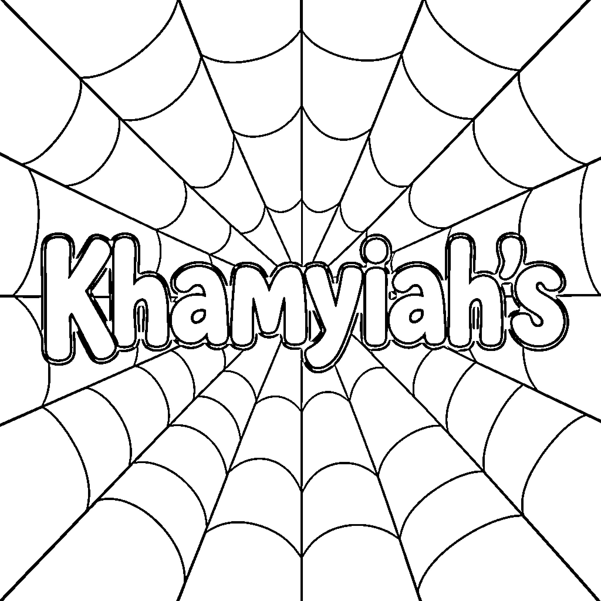 Spiderman web pattern background with personalized text Coloring Page (free black-and-white line drawing printable PDF for all, from beginners to advanced learners, including children, teens, adults, and seniors)