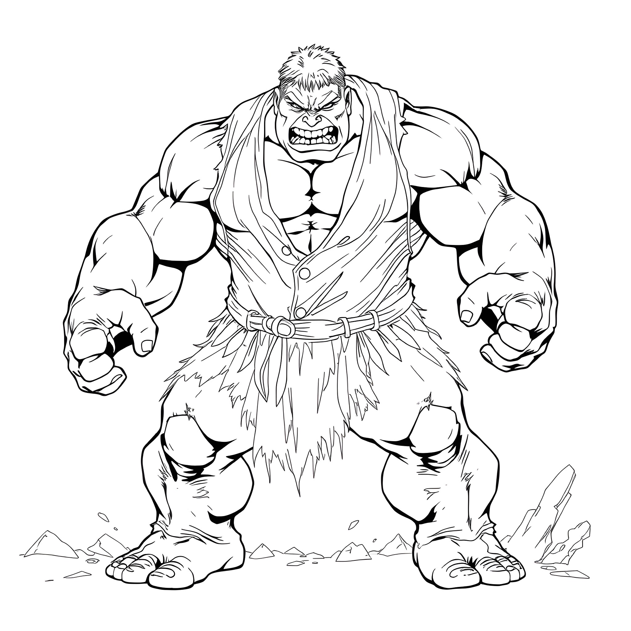 Skulk of Hulking Rage Coloring Page (free black-and-white line drawing printable PDF for all, from beginners to advanced learners, including children, teens, adults, and seniors)