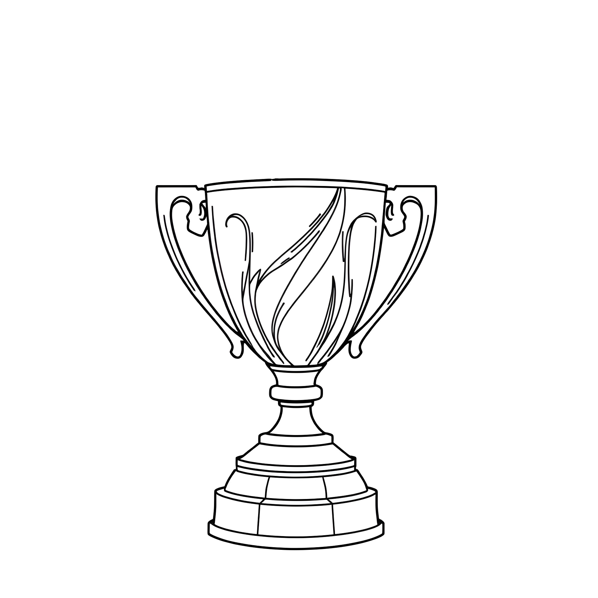 Kohli lifting the trophy with pride Coloring Page (free black-and-white line drawing printable PDF for all, from beginners to advanced learners, including children, teens, adults, and seniors)