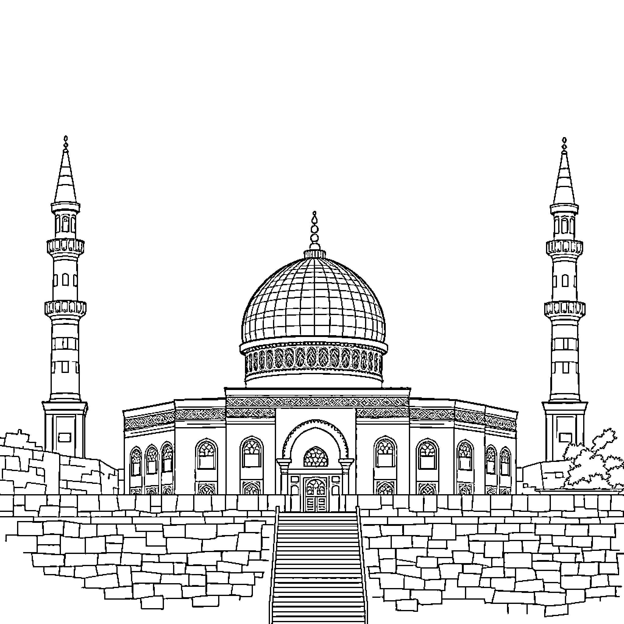 Best Mosque Coloring Pages (Free Printable PDF)