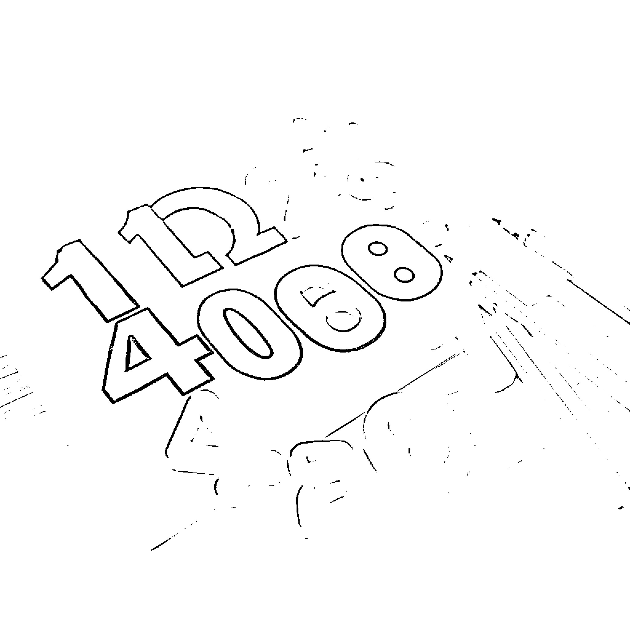 Letter and Number Outline Design Coloring Page (free black-and-white line drawing printable PDF for all, from beginners to advanced learners, including children, teens, adults, and seniors)