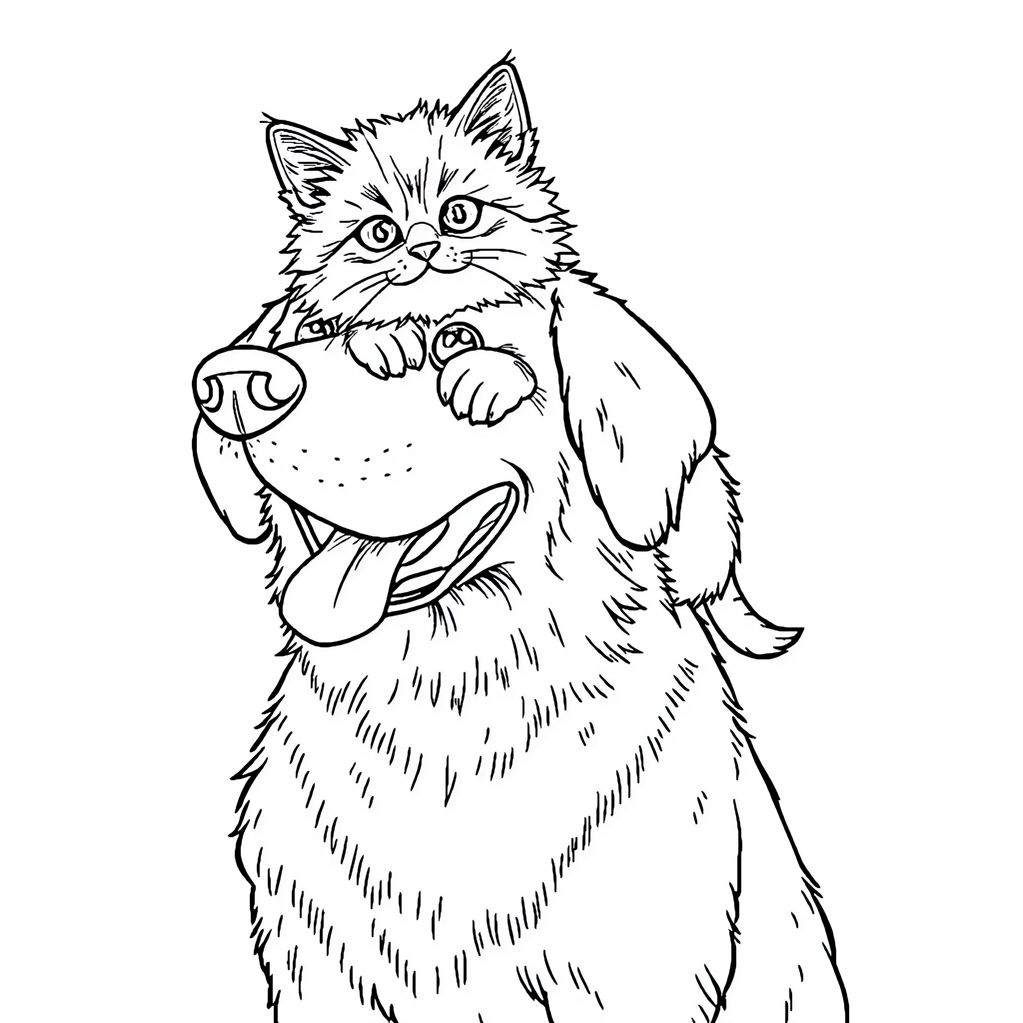 Cat peering curiously through the window Coloring Page (free black-and-white line drawing printable PDF for all, from beginners to advanced learners, including children, teens, adults, and seniors)