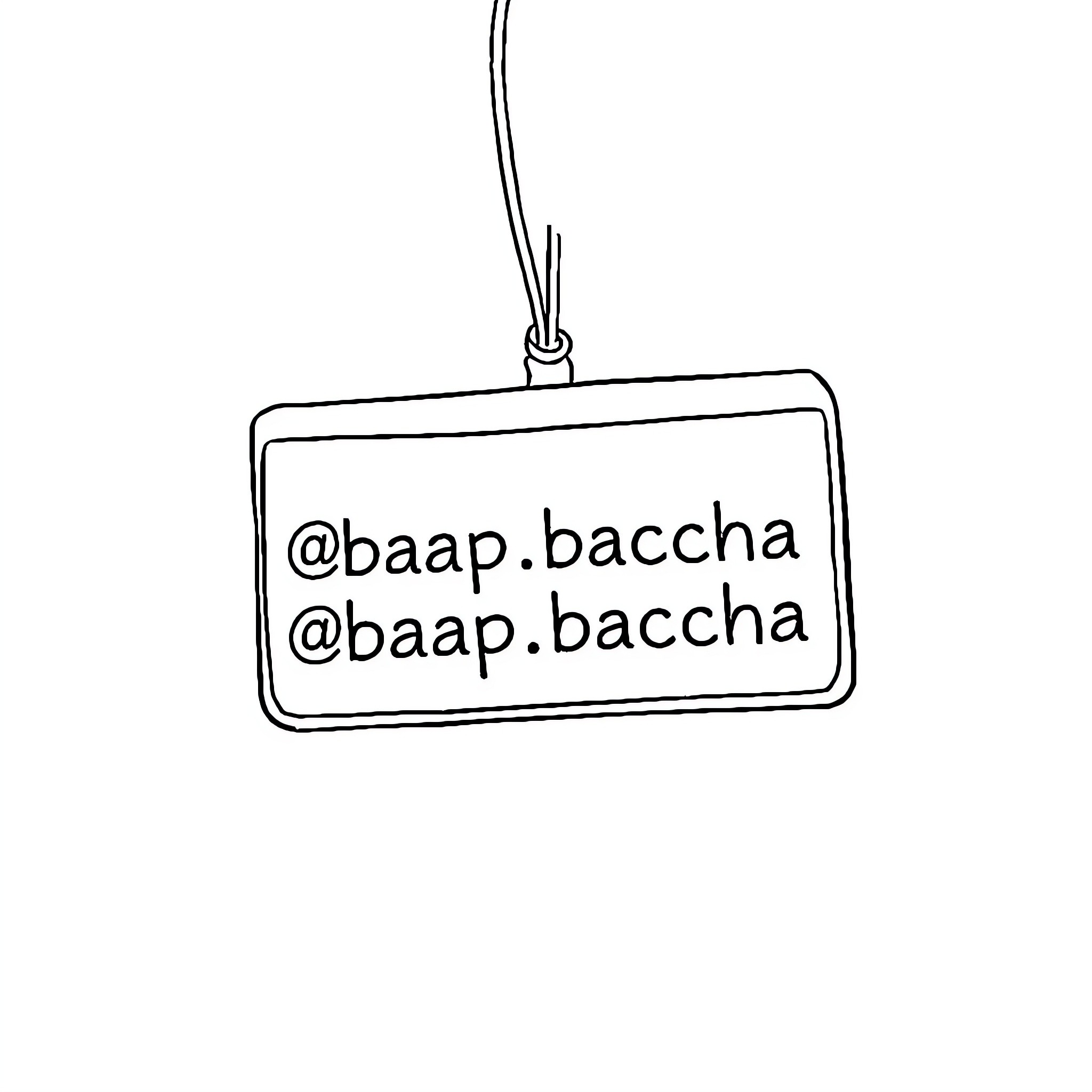 Facebook tag with repetitive text Coloring Page (free black-and-white line drawing printable PDF for all, from beginners to advanced learners, including children, teens, adults, and seniors)