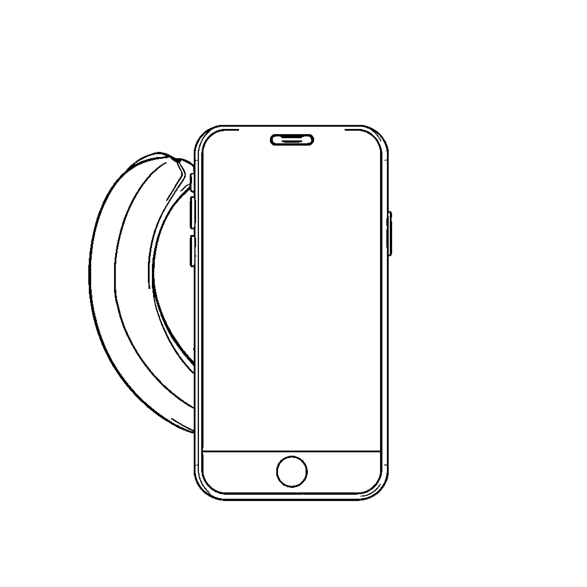 iPhone with wireless charging stand Coloring Page (free black-and-white line drawing printable PDF for all, from beginners to advanced learners, including children, teens, adults, and seniors)