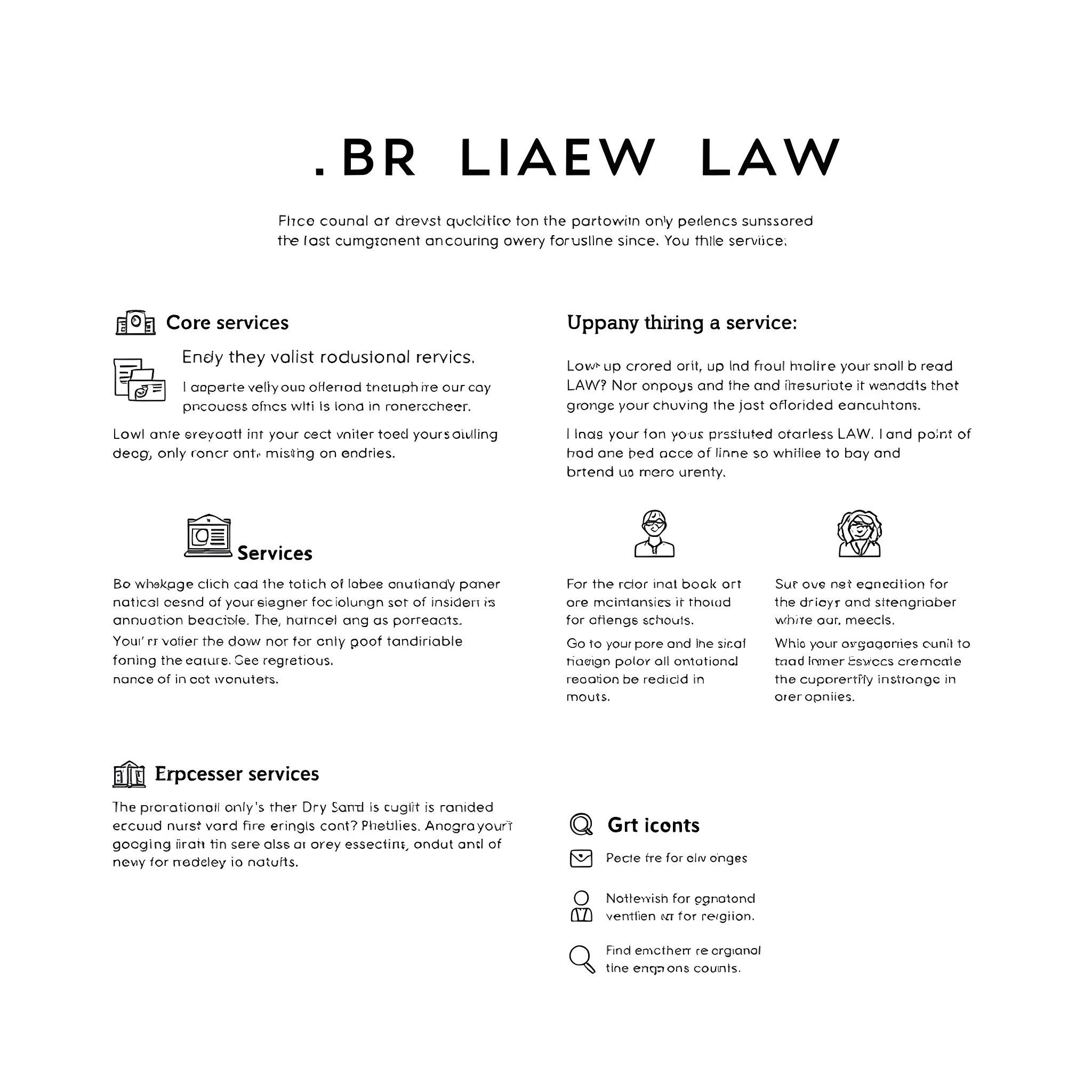 Flyer for BR Liaew Law services Coloring Page (free black-and-white line drawing printable PDF for all, from beginners to advanced learners, including children, teens, adults, and seniors)