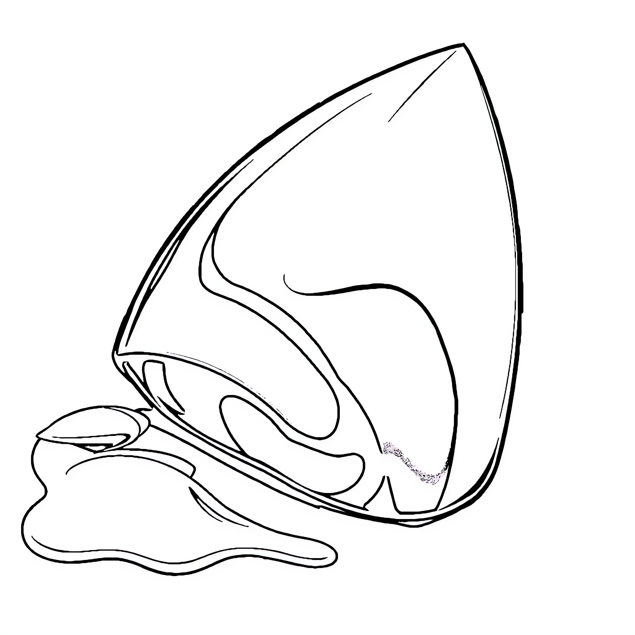 Iron Sculpture with Flowing Design Coloring Page (free black-and-white line drawing printable PDF for all, from beginners to advanced learners, including children, teens, adults, and seniors)