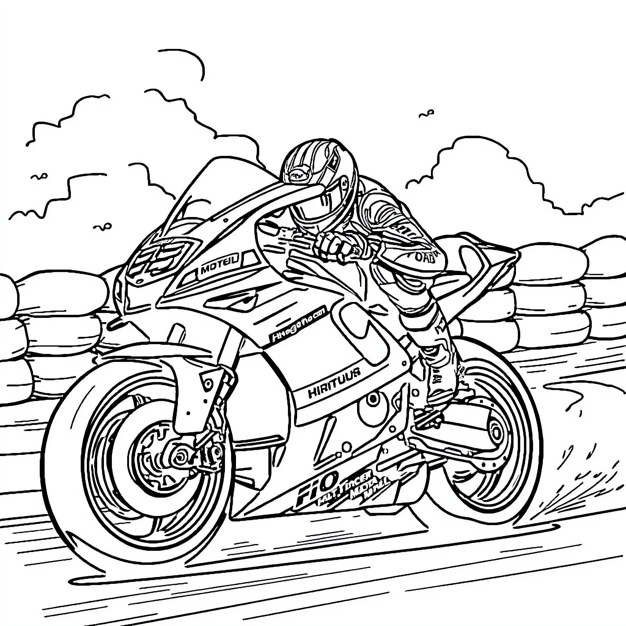 Best Moto GP Coloring Pages (Free Printable PDF)