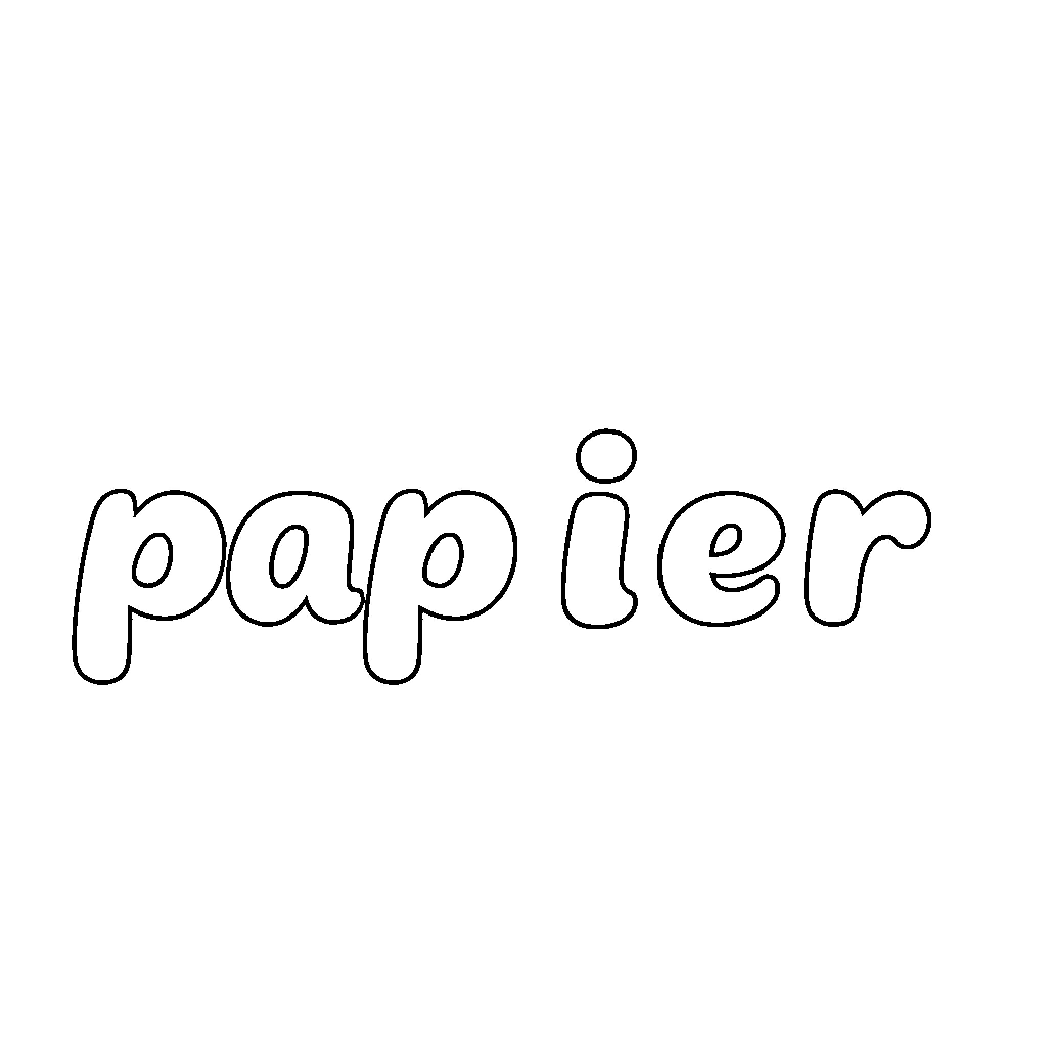 Papier: A simple and minimalist outline Coloring Page (free black-and-white line drawing printable PDF for all, from beginners to advanced learners, including children, teens, adults, and seniors)