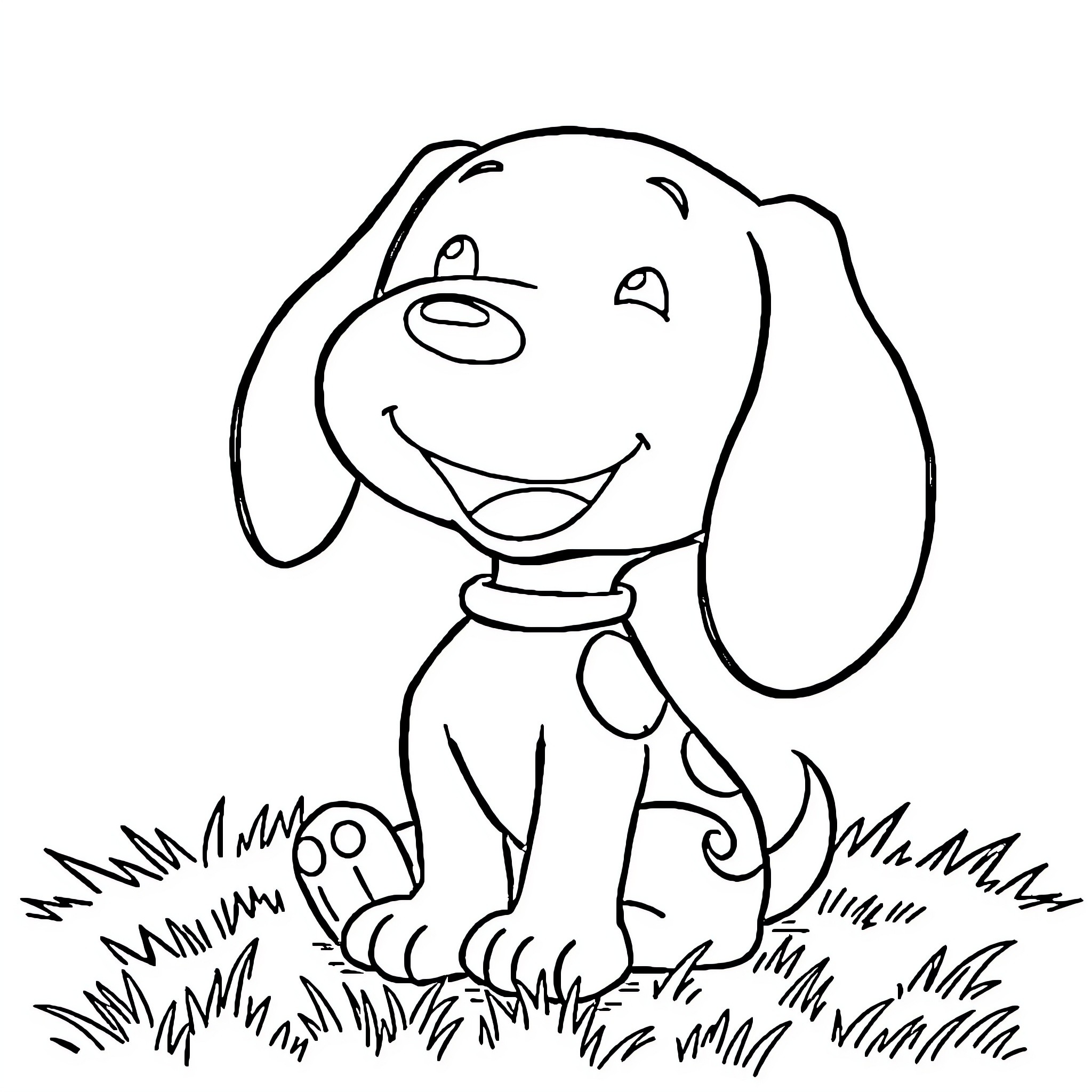 Snoopy enjoying a sunny day in the grass Coloring Page (free black-and-white line drawing printable PDF for all, from beginners to advanced learners, including children, teens, adults, and seniors)