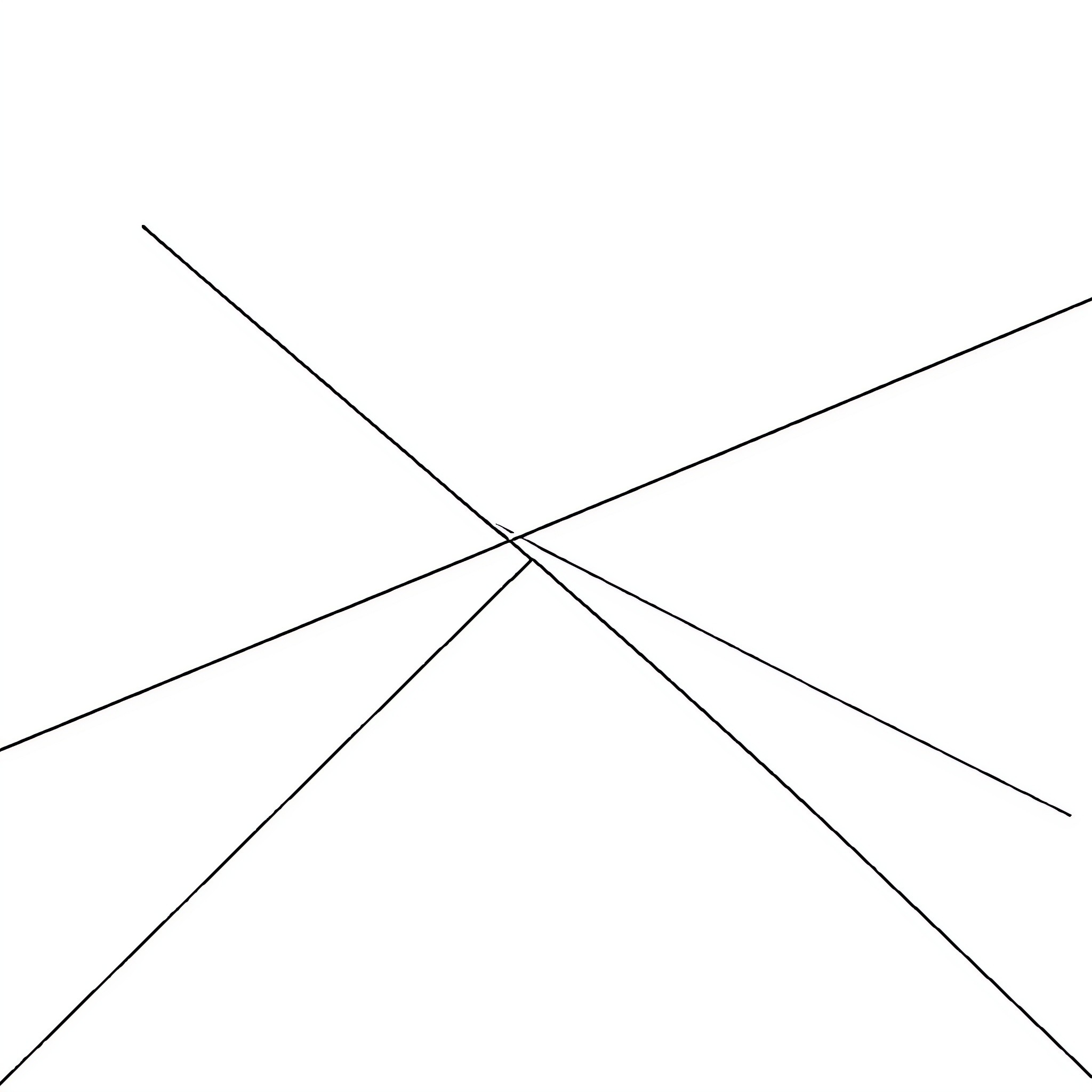 Geometric Shapes Intersecting in Space Coloring Page (free black-and-white line drawing printable PDF for all, from beginners to advanced learners, including children, teens, adults, and seniors)