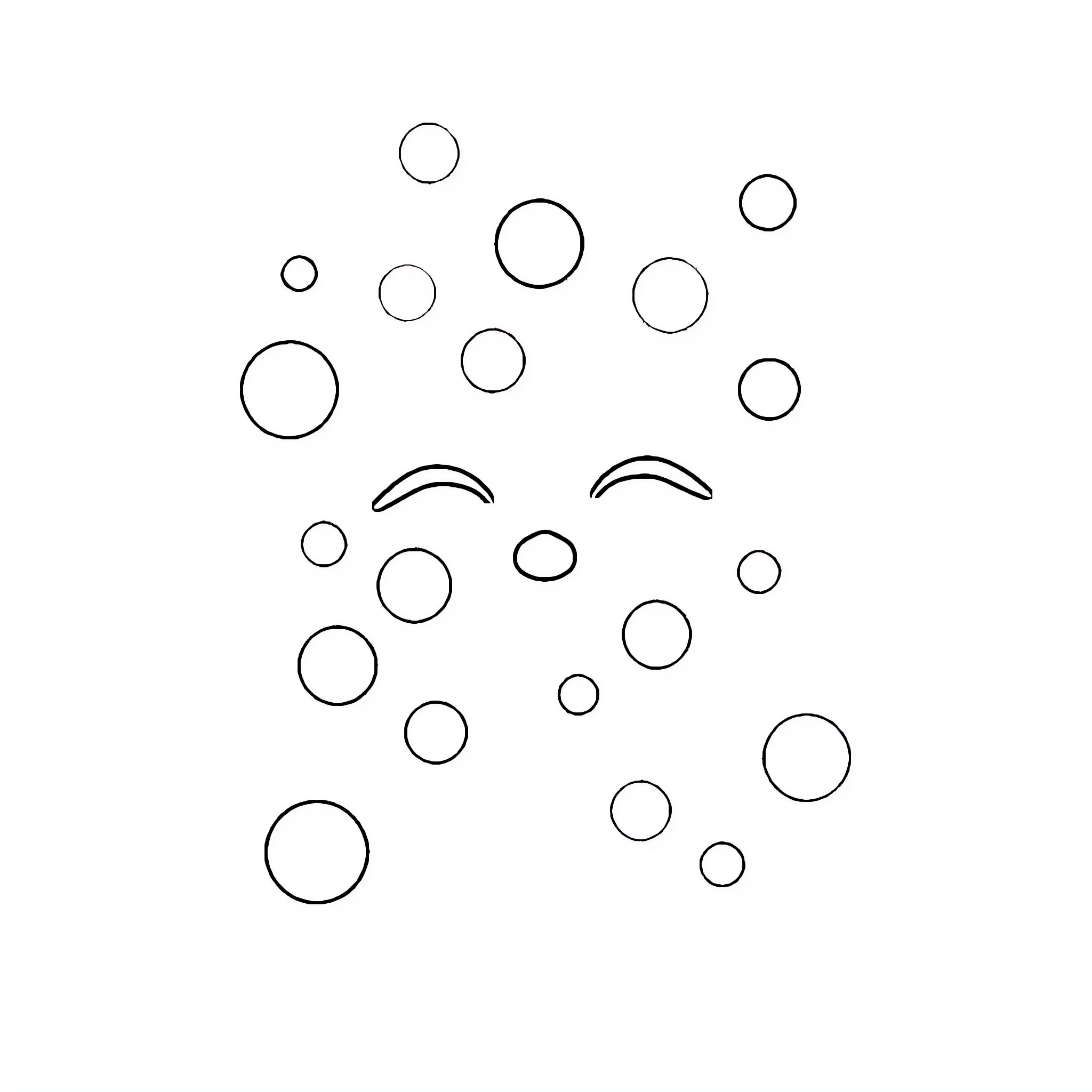 Emotion of Playful Bubbles Coloring Page (free black-and-white line drawing printable PDF for all, from beginners to advanced learners, including children, teens, adults, and seniors)