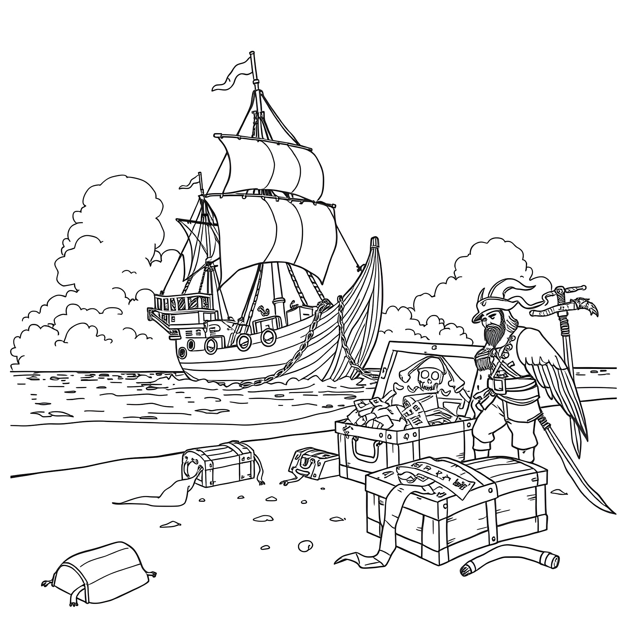 4 Best Pirate Coloring Pages (Free Printable PDFs)