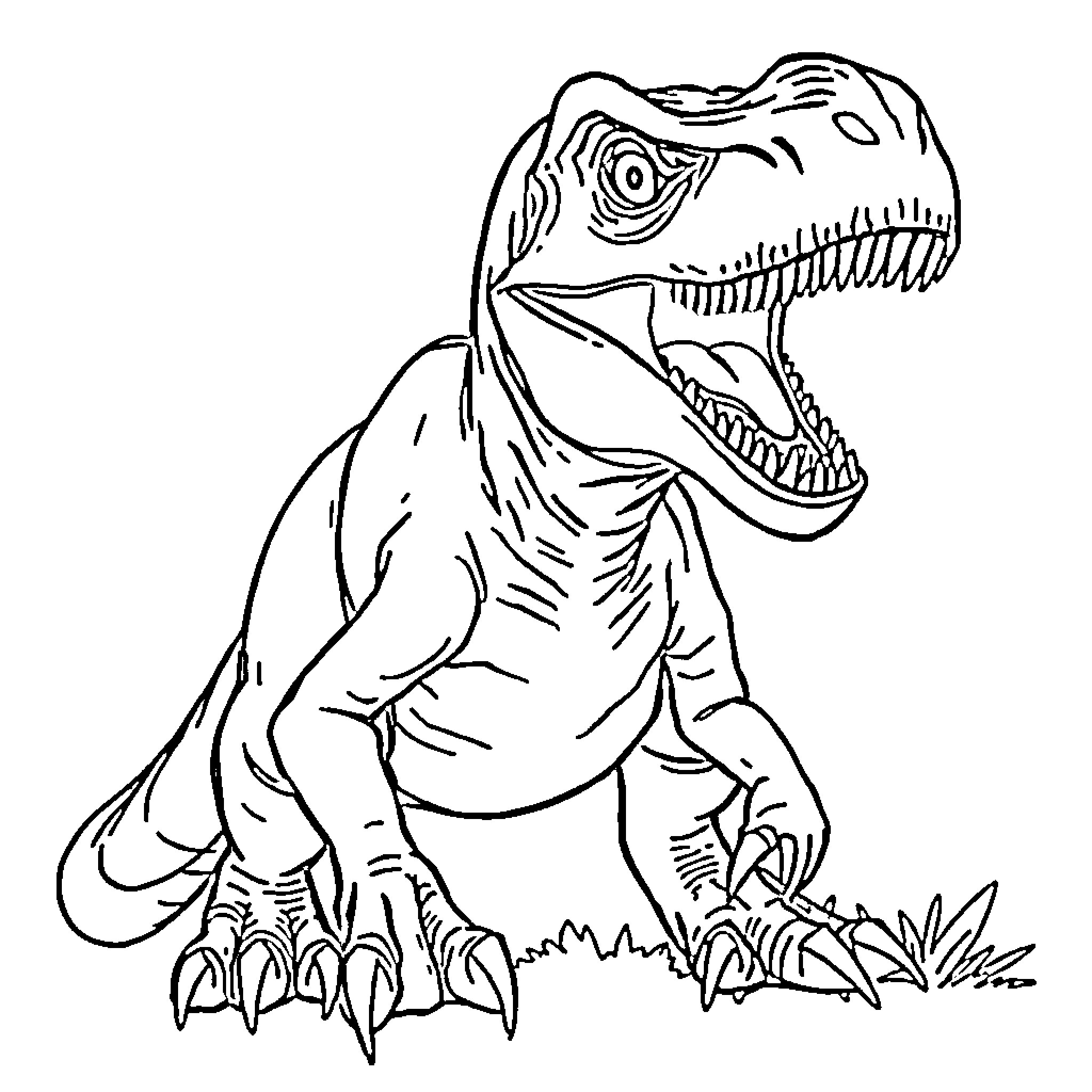 Raptor hunting in the wilderness Coloring Page (free black-and-white line drawing printable PDF for all, from beginners to advanced learners, including children, teens, adults, and seniors)