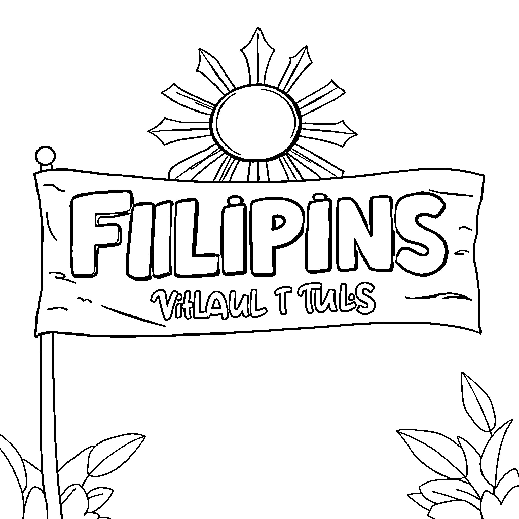Value of Filipino Culture and Traditions Coloring Page (free black-and-white line drawing printable PDF for all, from beginners to advanced learners, including children, teens, adults, and seniors)