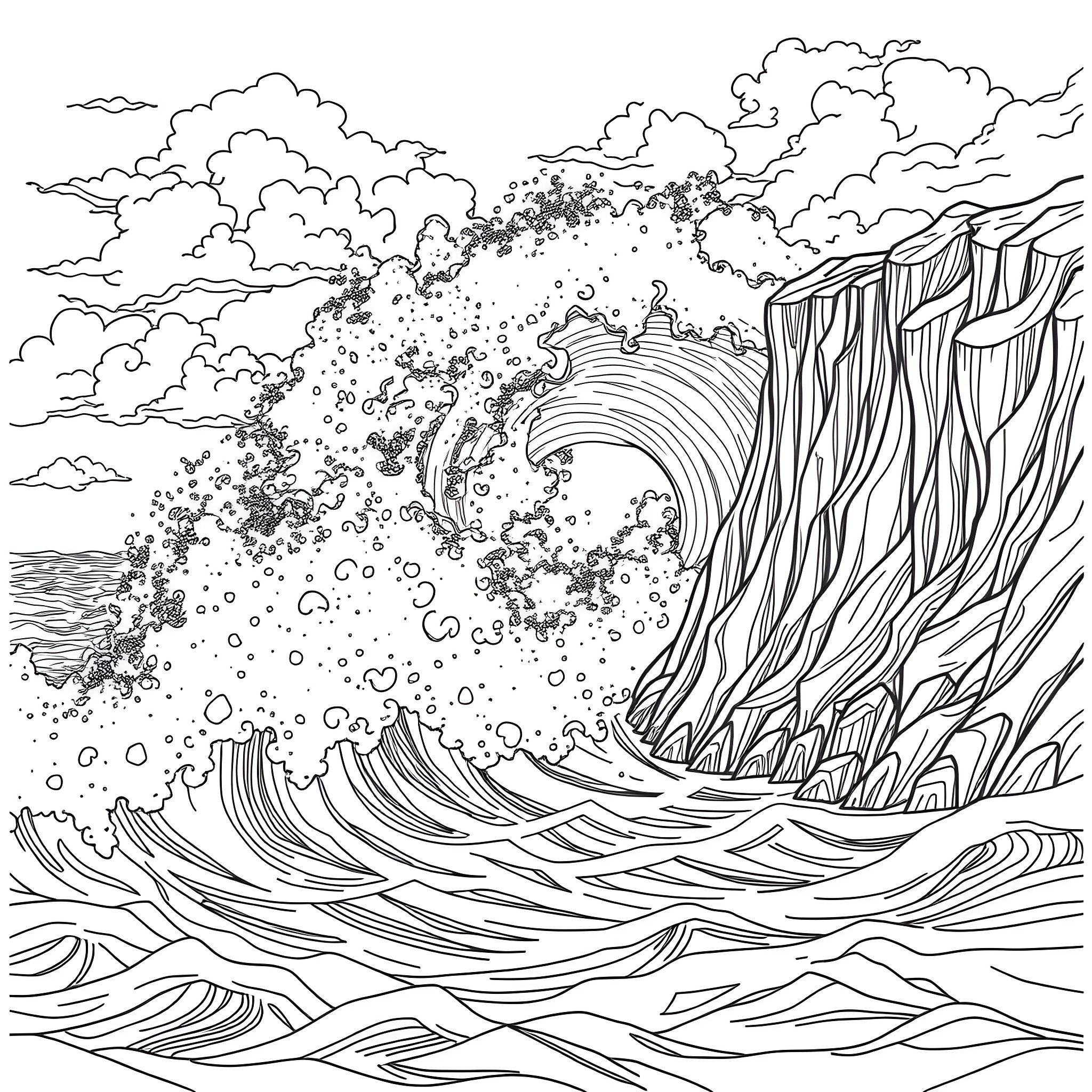 27 Best Wave Coloring Pages (Free Printable PDFs)