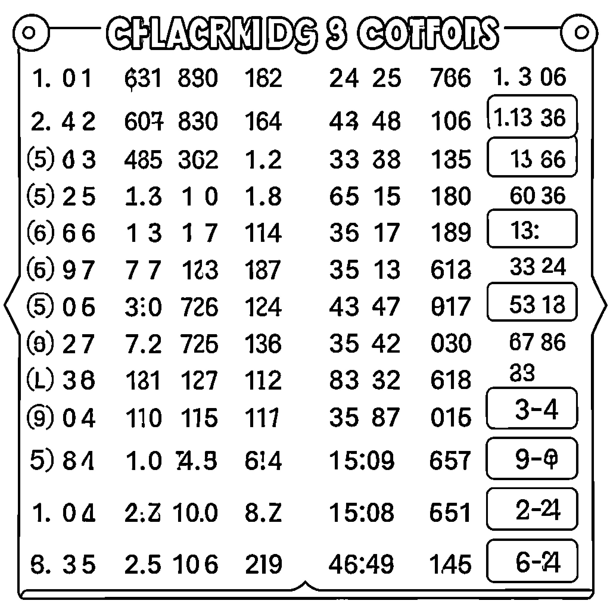 Math Worksheet with Numeric Patterns and Calculations Coloring Page (free black-and-white line drawing printable PDF for all, from beginners to advanced learners, including children, teens, adults, and seniors)
