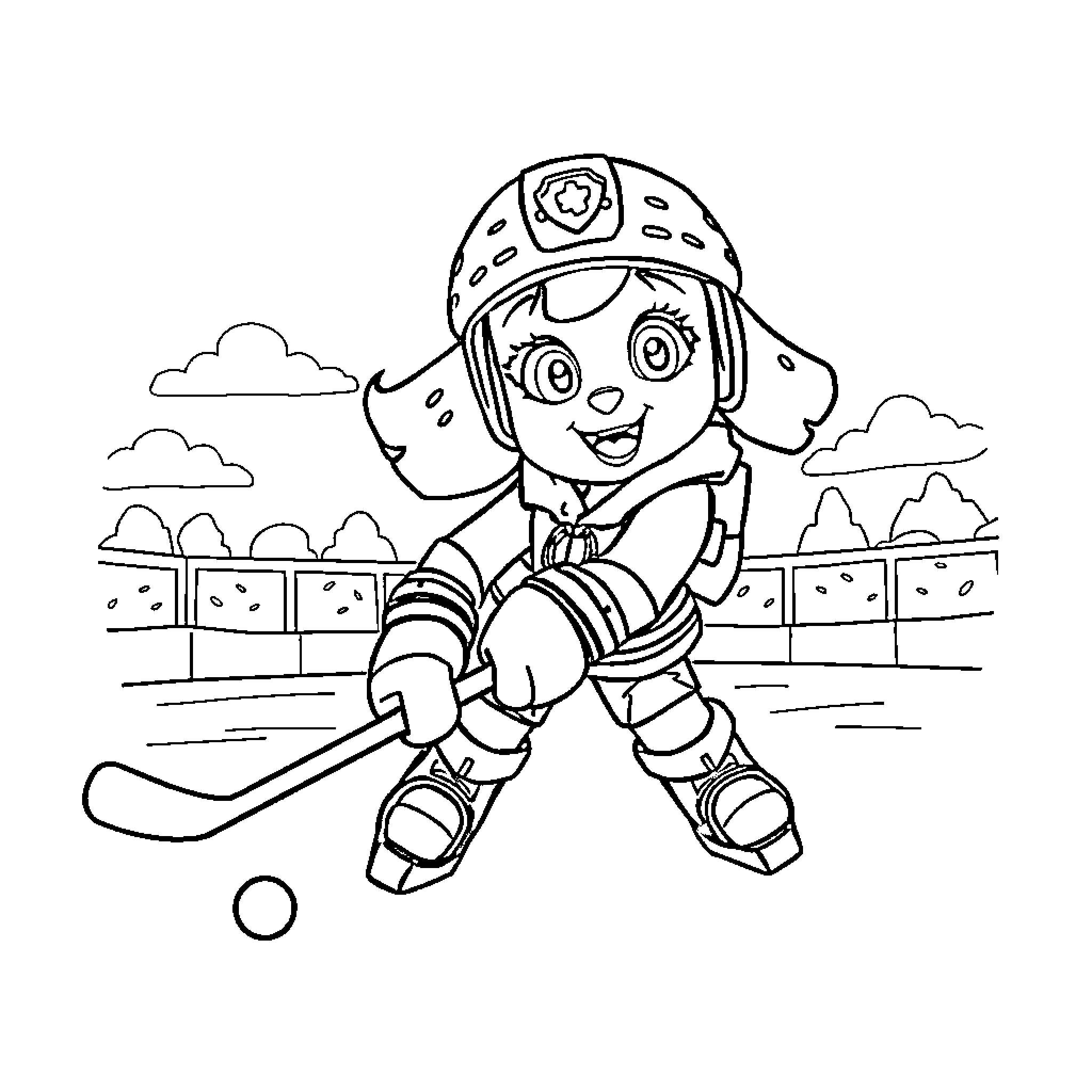 Sky Adventure of Young Athlete at Play Coloring Page (free black-and-white line drawing printable PDF for all, from beginners to advanced learners, including children, teens, adults, and seniors)