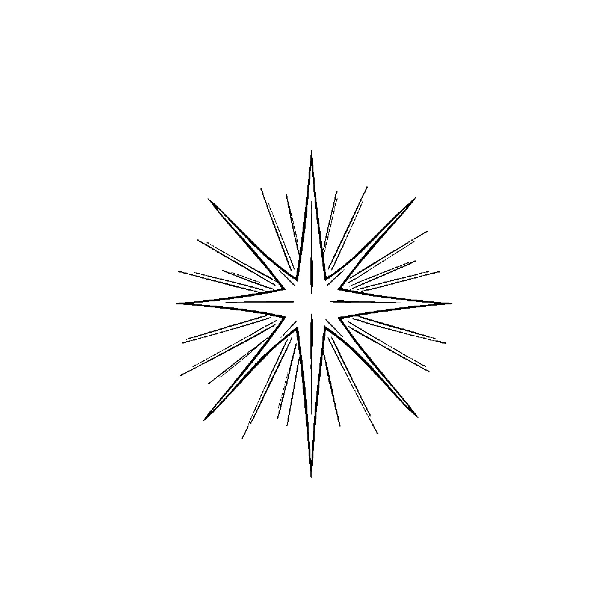Star Shining Brightly in the Darkness Coloring Page (free black-and-white line drawing printable PDF for all, from beginners to advanced learners, including children, teens, adults, and seniors)