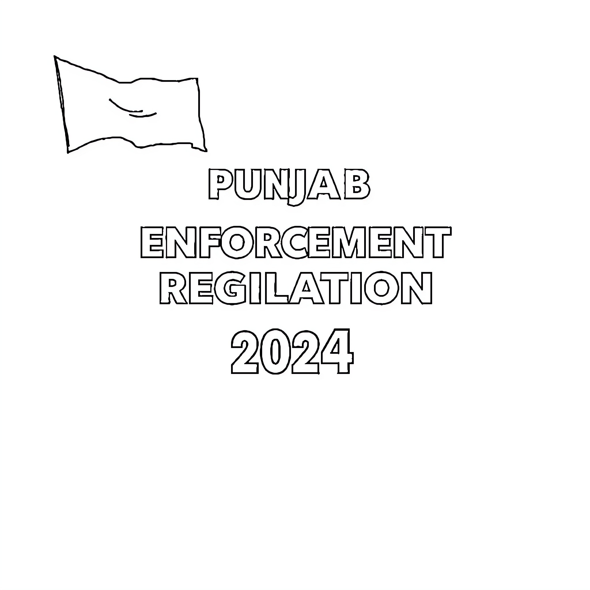 Punjab Enforcement Regulation 2024 Coloring Page (free black-and-white line drawing printable PDF for all, from beginners to advanced learners, including children, teens, adults, and seniors)