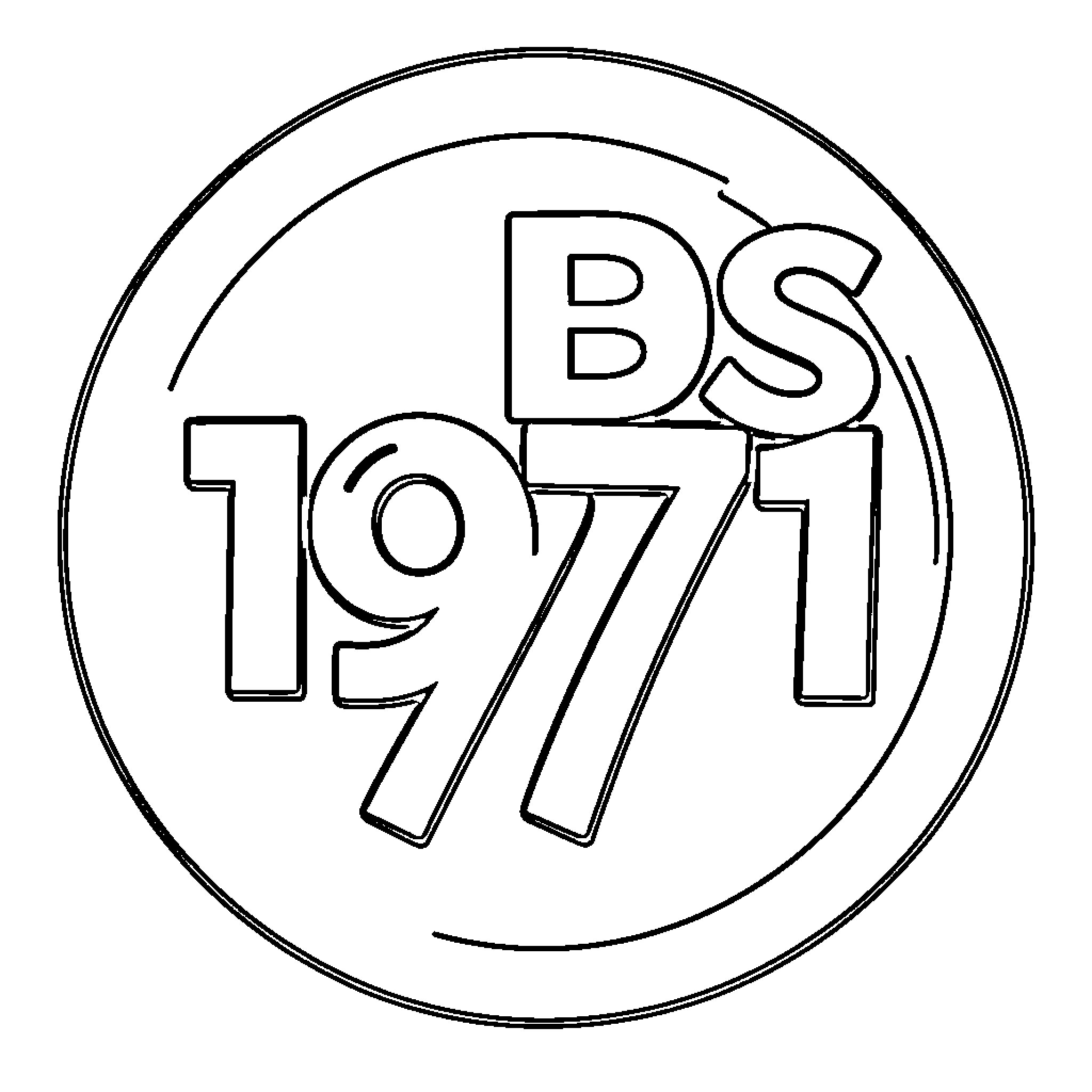 PBS logo containing text and the year 1971 Coloring Page (free black-and-white line drawing printable PDF for all, from beginners to advanced learners, including children, teens, adults, and seniors)