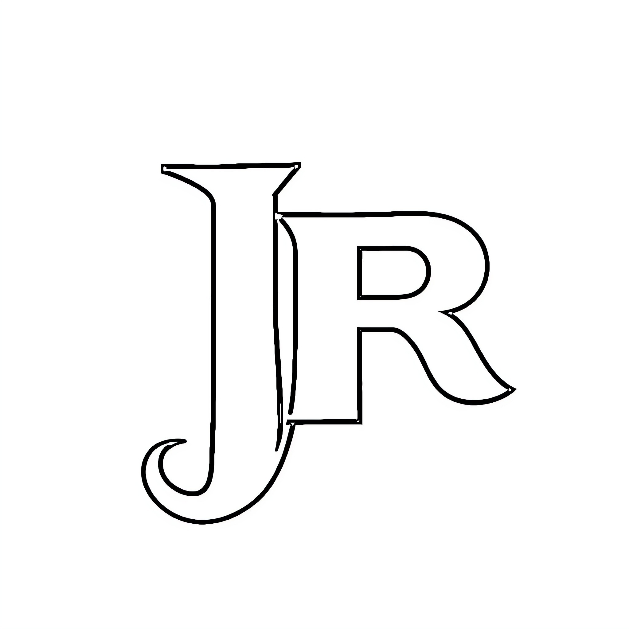 Logo with elegant letter design Coloring Page (free black-and-white line drawing printable PDF for all, from beginners to advanced learners, including children, teens, adults, and seniors)