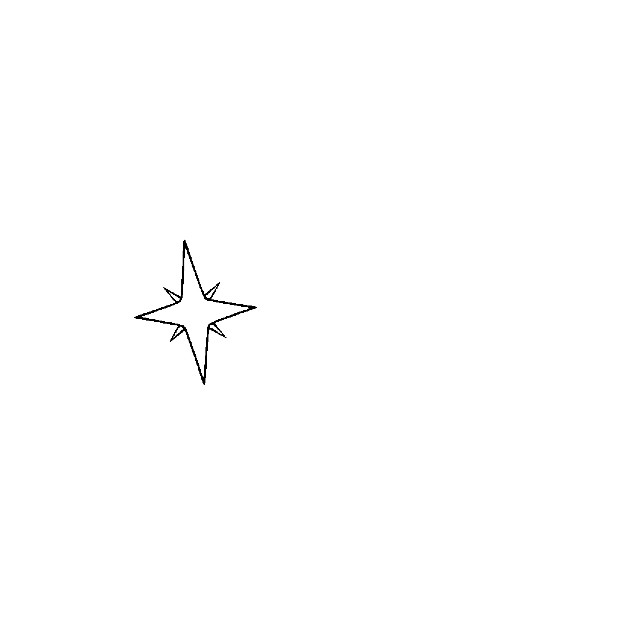 A Simple Shining Star Coloring Page (free black-and-white line drawing printable PDF for all, from beginners to advanced learners, including children, teens, adults, and seniors)