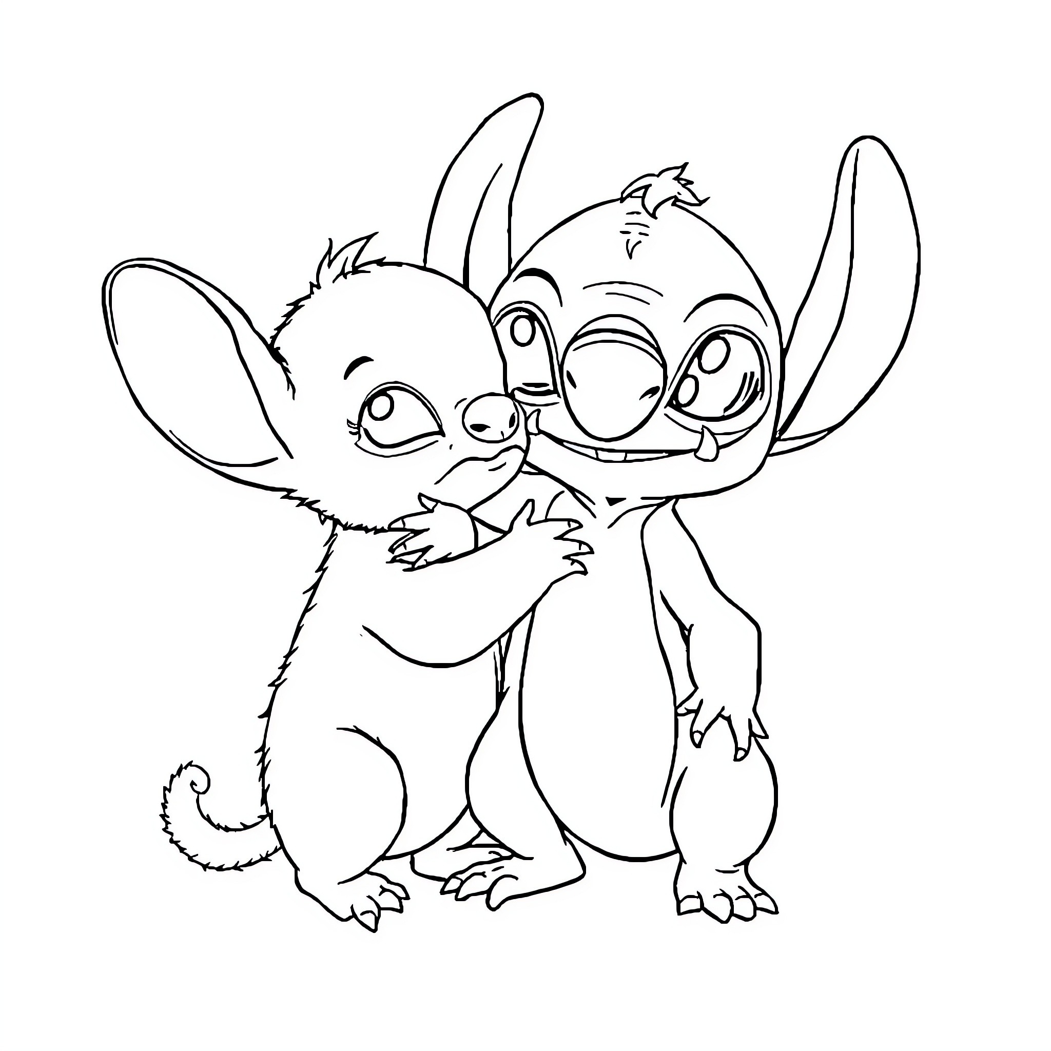 Changuito's Playful Antics Coloring Page (free black-and-white line drawing printable PDF for all, from beginners to advanced learners, including children, teens, adults, and seniors)