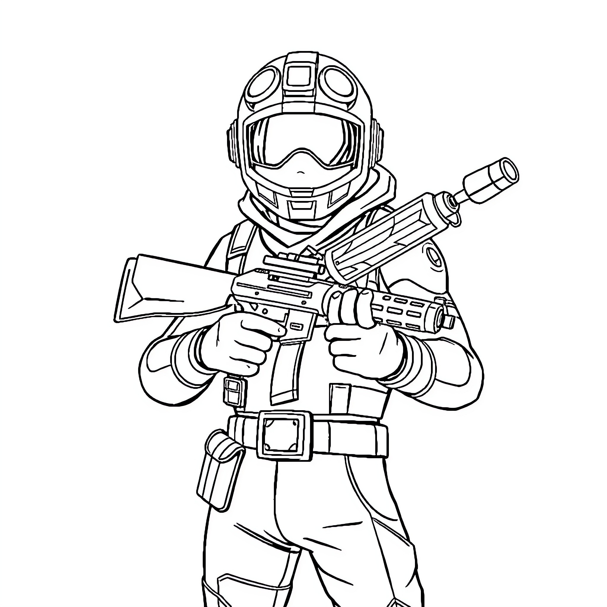 Midas the Armored Soldier with Weapons Coloring Page (free black-and-white line drawing printable PDF for all, from beginners to advanced learners, including children, teens, adults, and seniors)