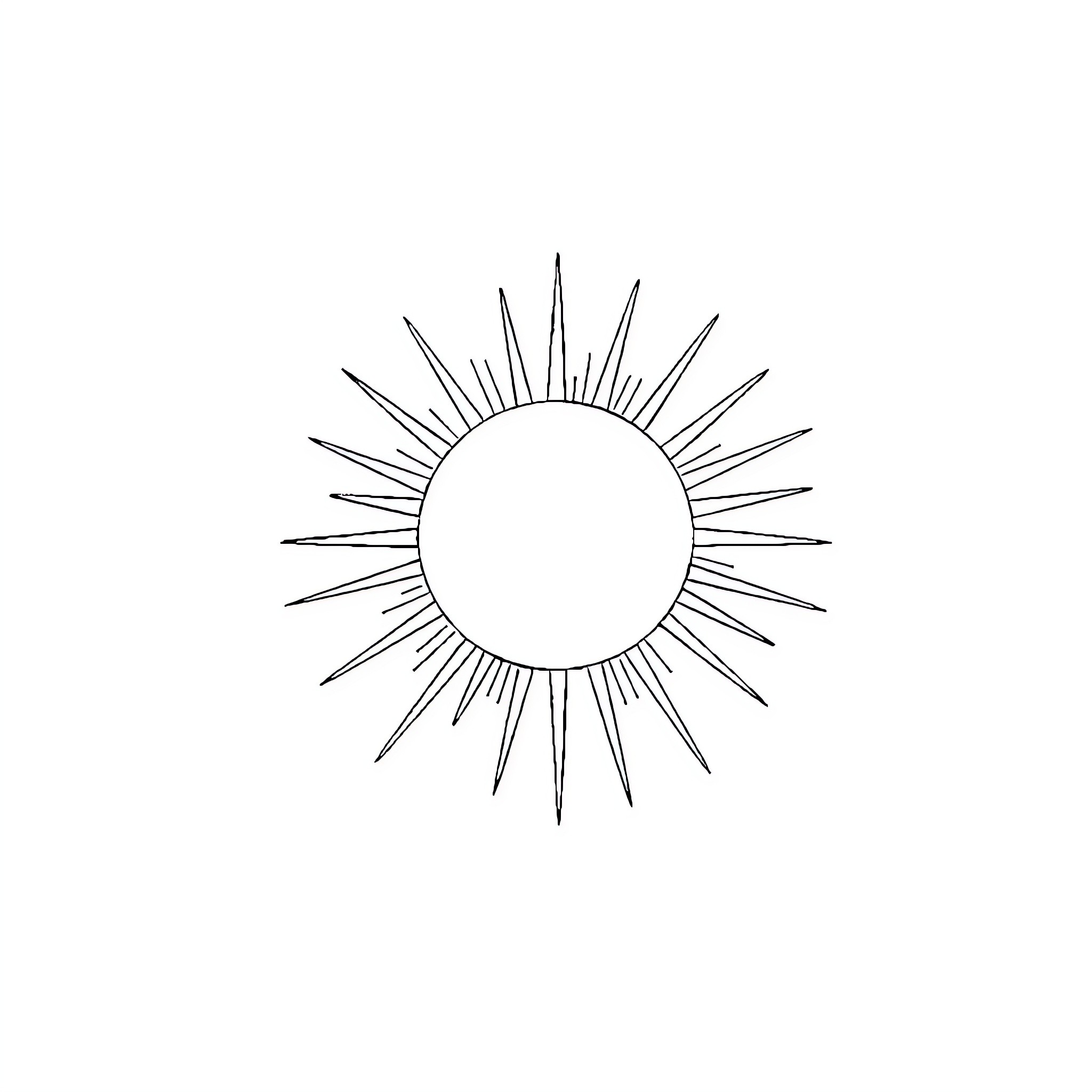 Sun's radiant design Coloring Page (free black-and-white line drawing printable PDF for all, from beginners to advanced learners, including children, teens, adults, and seniors)