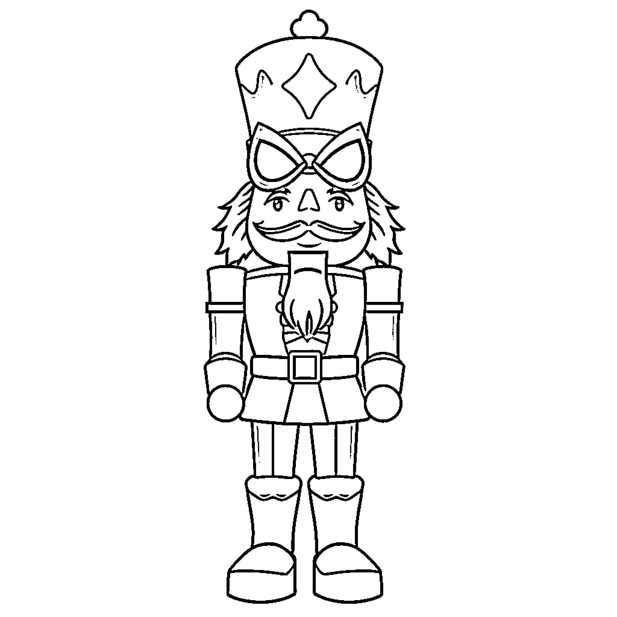 Spiderman inspired nutcracker figure Coloring Page (free black-and-white line drawing printable PDF for all, from beginners to advanced learners, including children, teens, adults, and seniors)