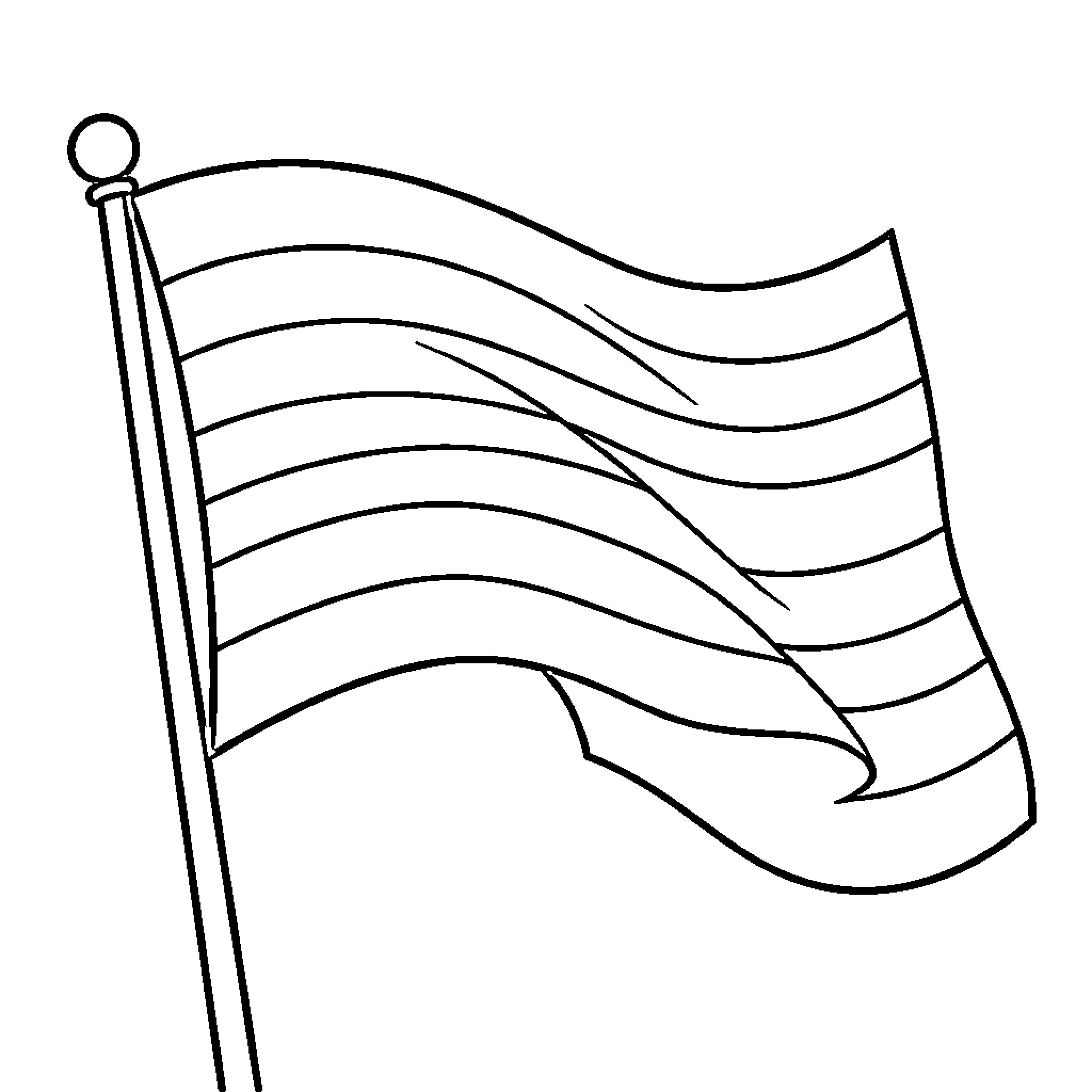 Gay pride flag waving in the wind Coloring Page (free black-and-white line drawing printable PDF for all, from beginners to advanced learners, including children, teens, adults, and seniors)