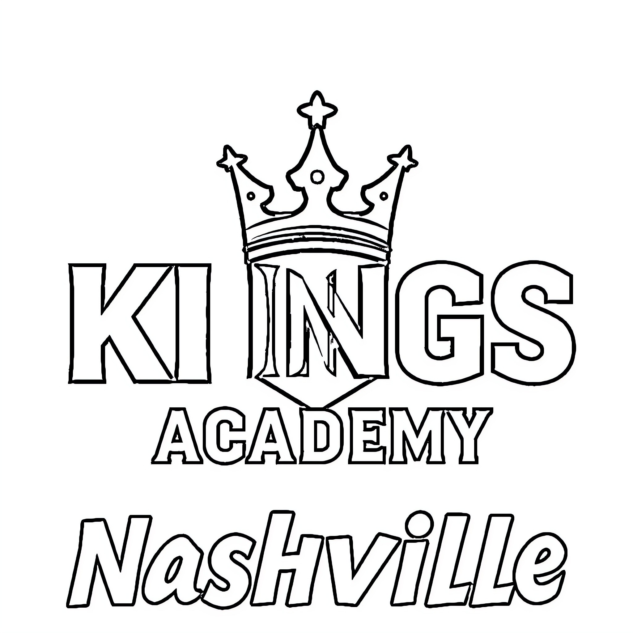 King's Academy Training Crown Jewels Coloring Page (free black-and-white line drawing printable PDF for all, from beginners to advanced learners, including children, teens, adults, and seniors)