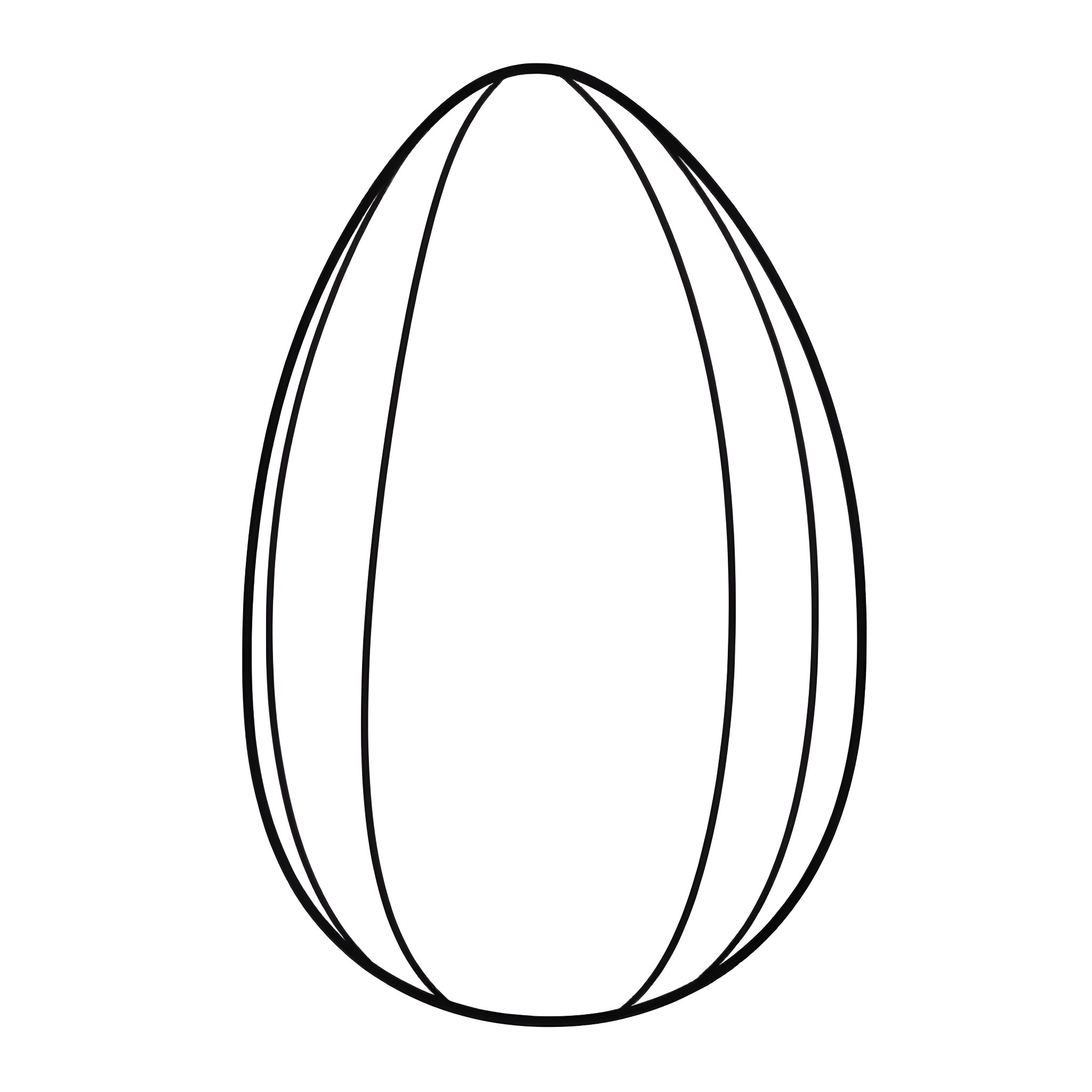 Dragon egg in abstract outline Coloring Page (free black-and-white line drawing printable PDF for all, from beginners to advanced learners, including children, teens, adults, and seniors)