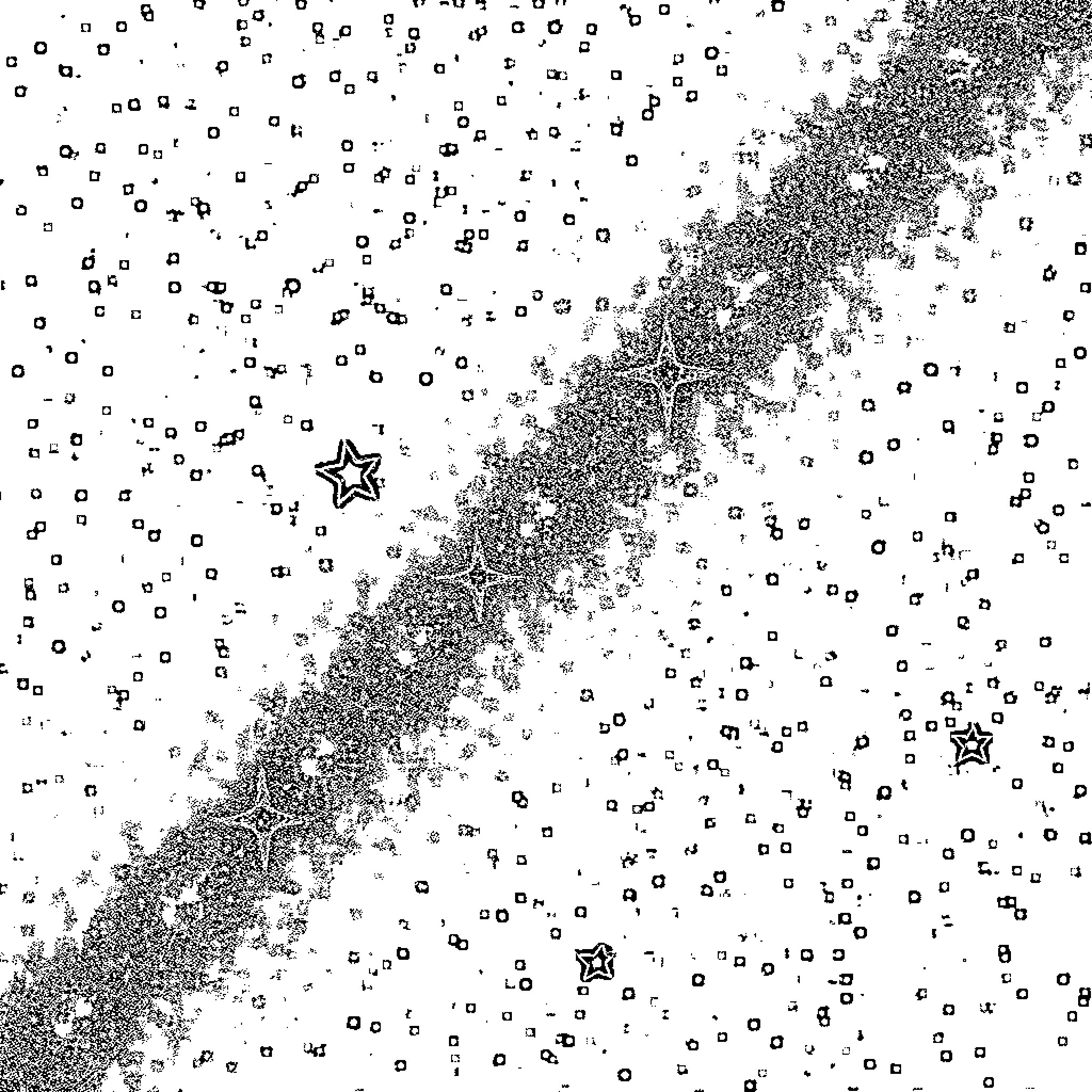 Brow of Celestial Constellations Coloring Page (free black-and-white line drawing printable PDF for all, from beginners to advanced learners, including children, teens, adults, and seniors)