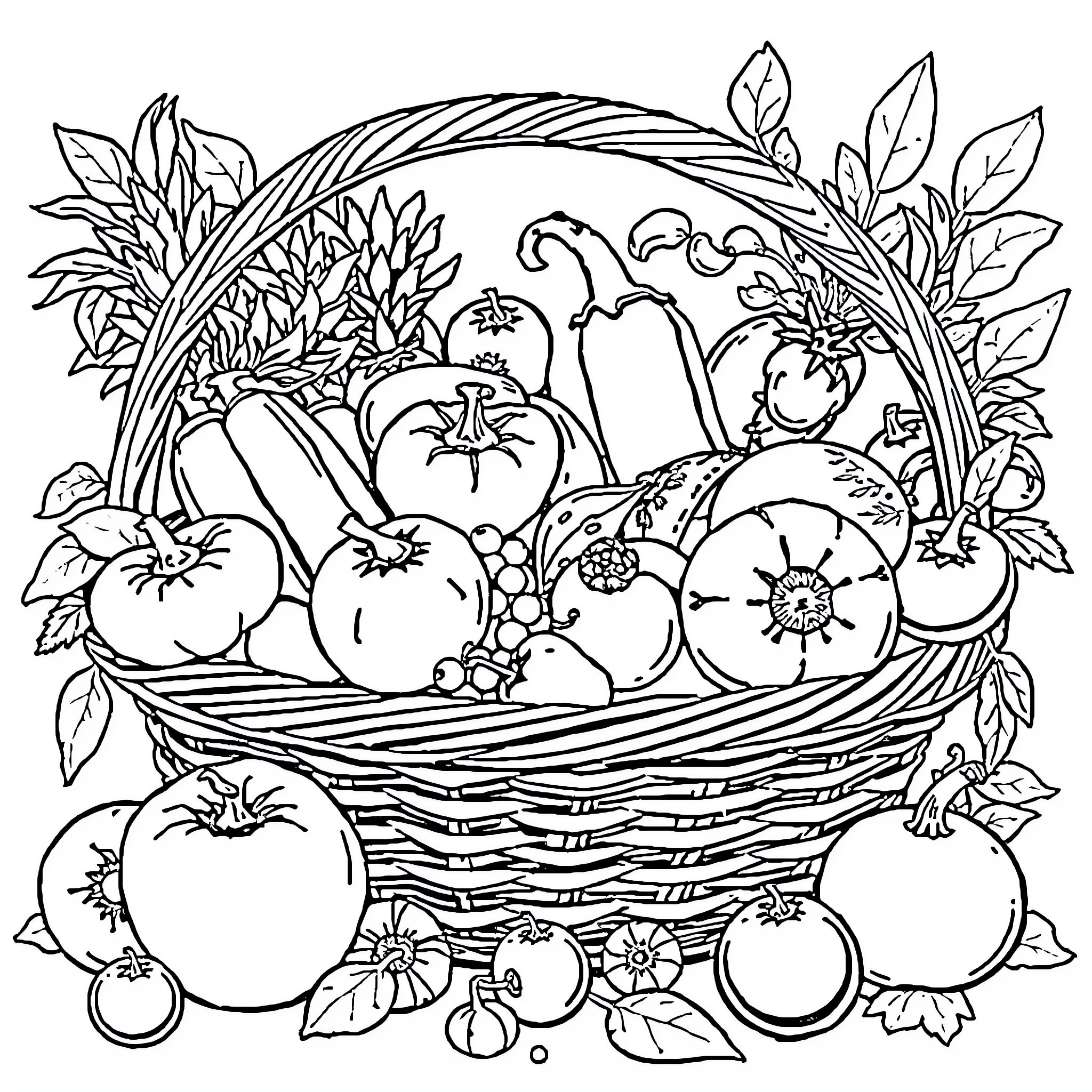 10 Best Fruit and Vegetable Coloring Pages (Free Printable PDFs)