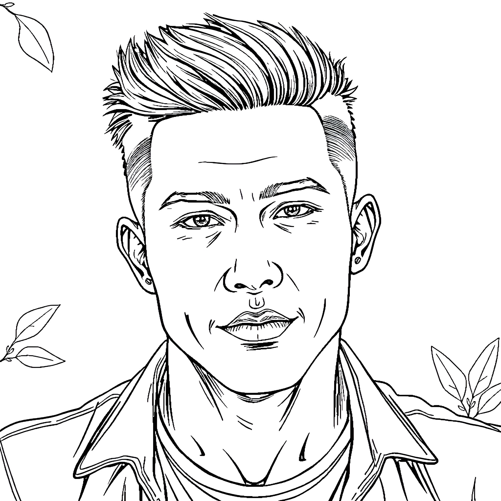 Philippine Countryhuman in thoughtful contemplation Coloring Page (free black-and-white line drawing printable PDF for all, from beginners to advanced learners, including children, teens, adults, and seniors)