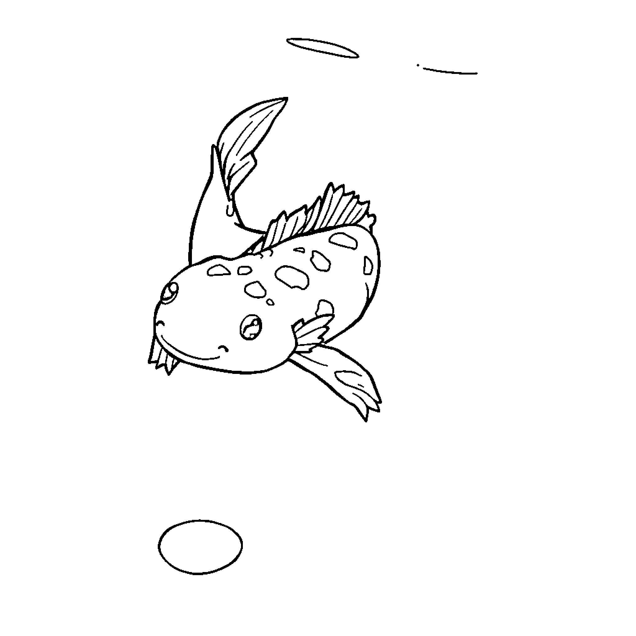 Axolotl swimming joyfully in the water Coloring Page (free black-and-white line drawing printable PDF for all, from beginners to advanced learners, including children, teens, adults, and seniors)