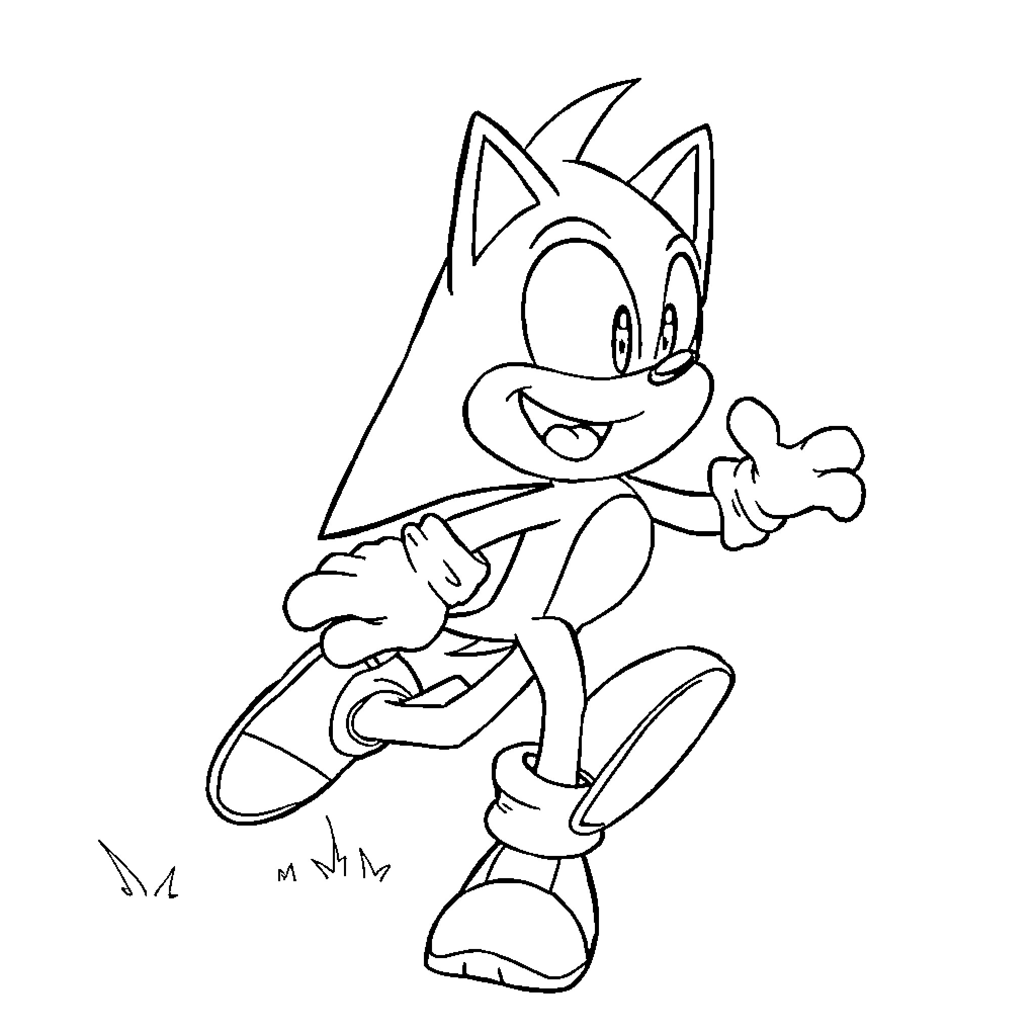 Rocky the animated character in playful action Coloring Page (free black-and-white line drawing printable PDF for all, from beginners to advanced learners, including children, teens, adults, and seniors)