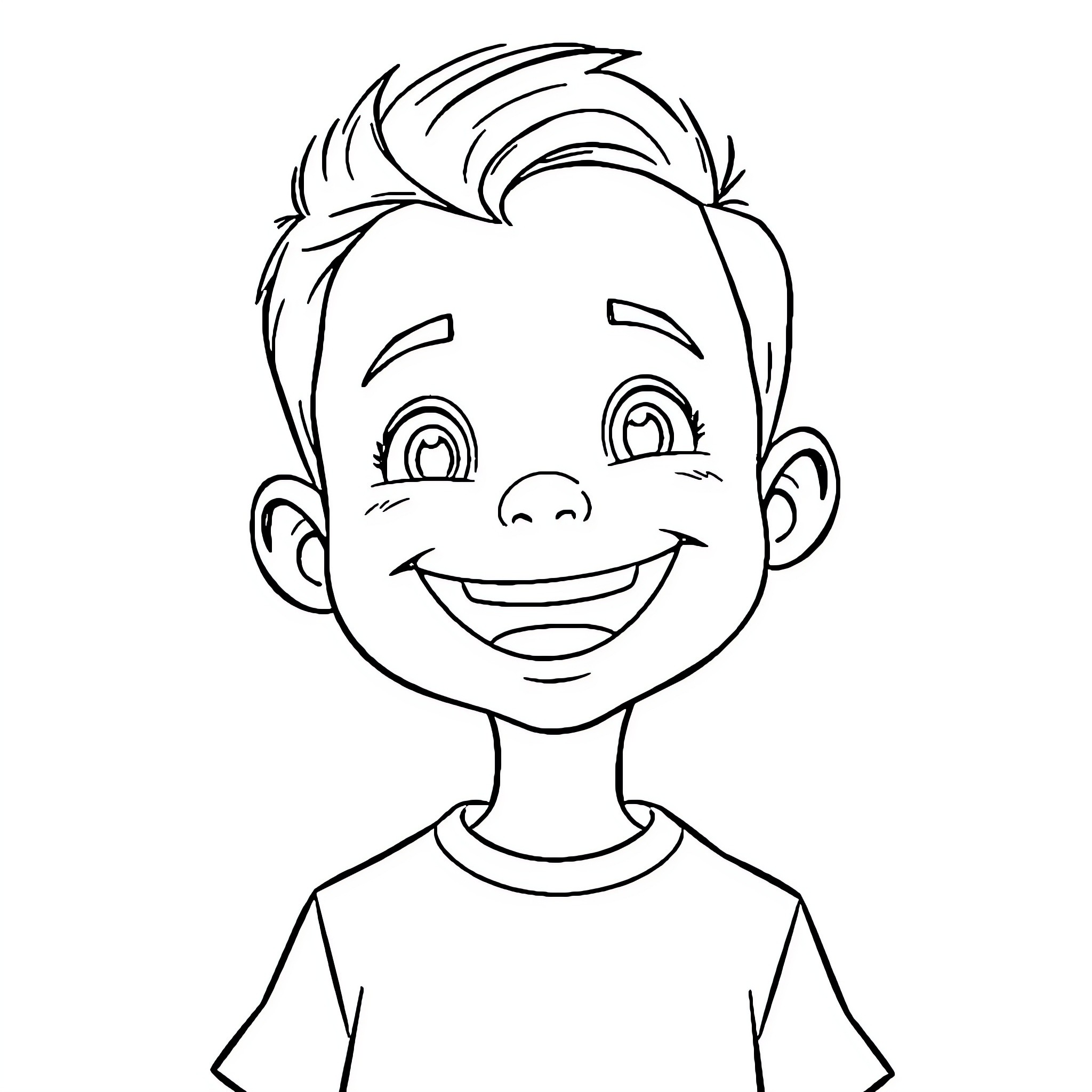 Jack's Joyful Expression Coloring Page (free black-and-white line drawing printable PDF for all, from beginners to advanced learners, including children, teens, adults, and seniors)